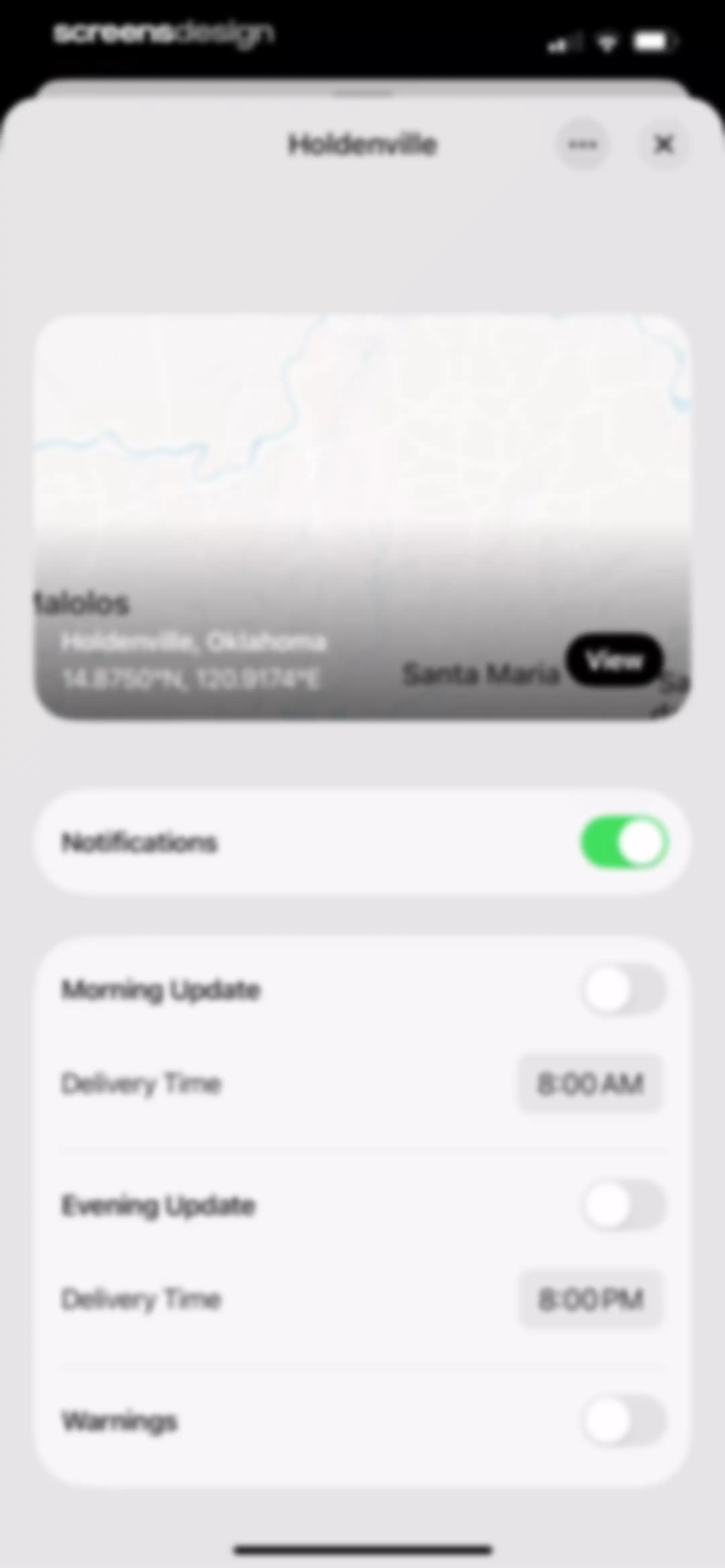 Element: Weather Radar screen 73