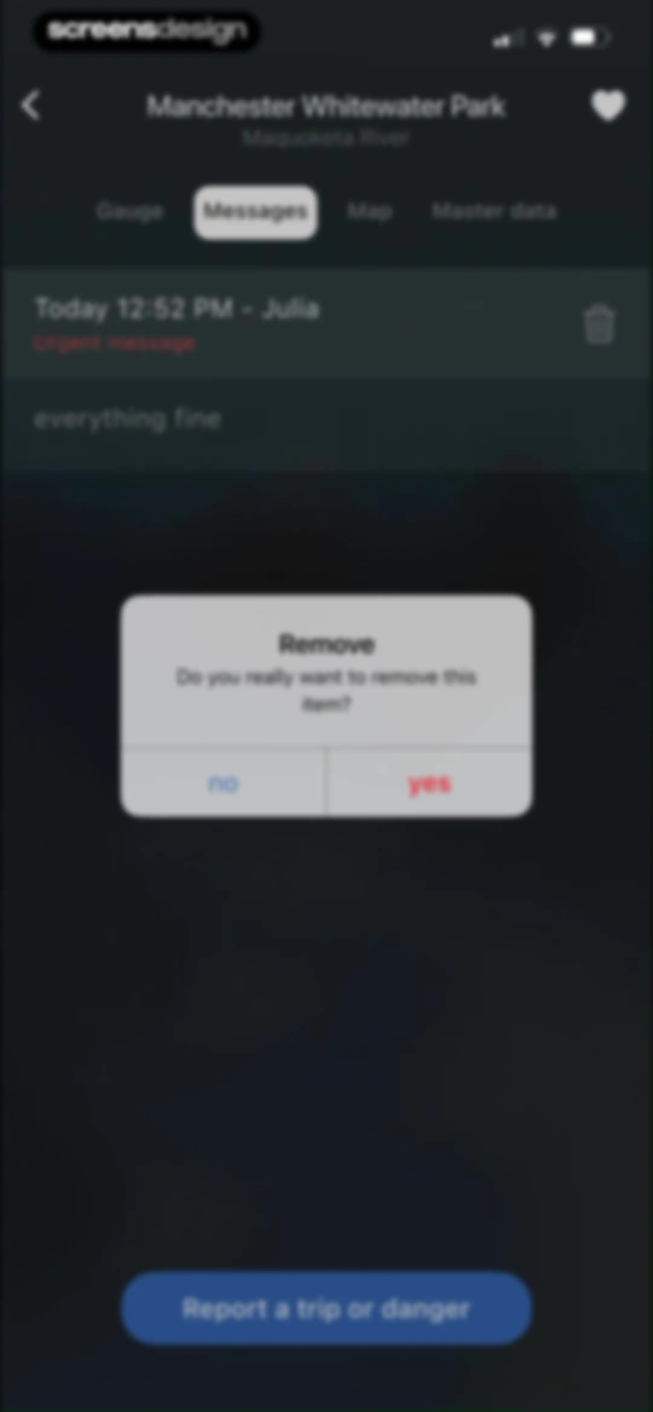 RiverApp - River levels screen 51