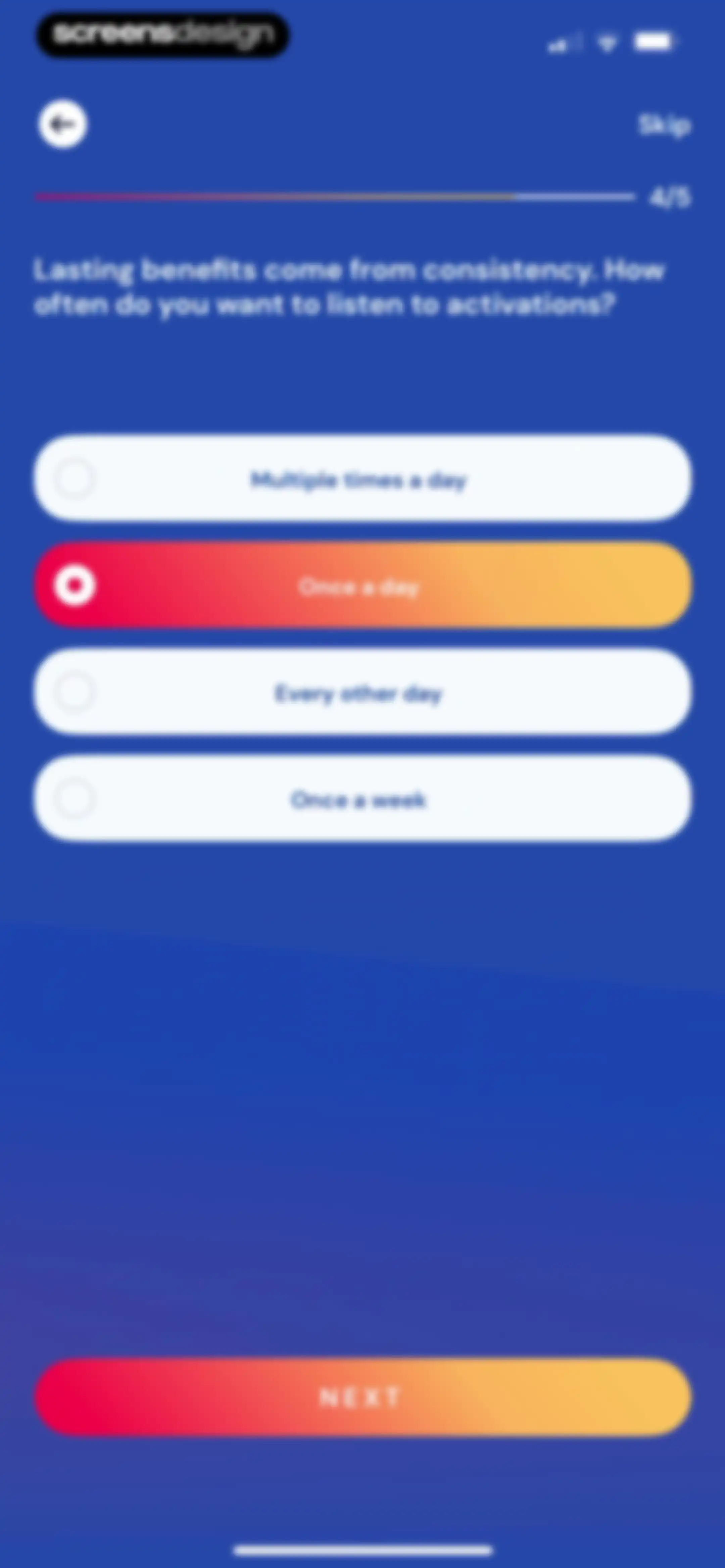 Activations: Daily Motivation screen 54