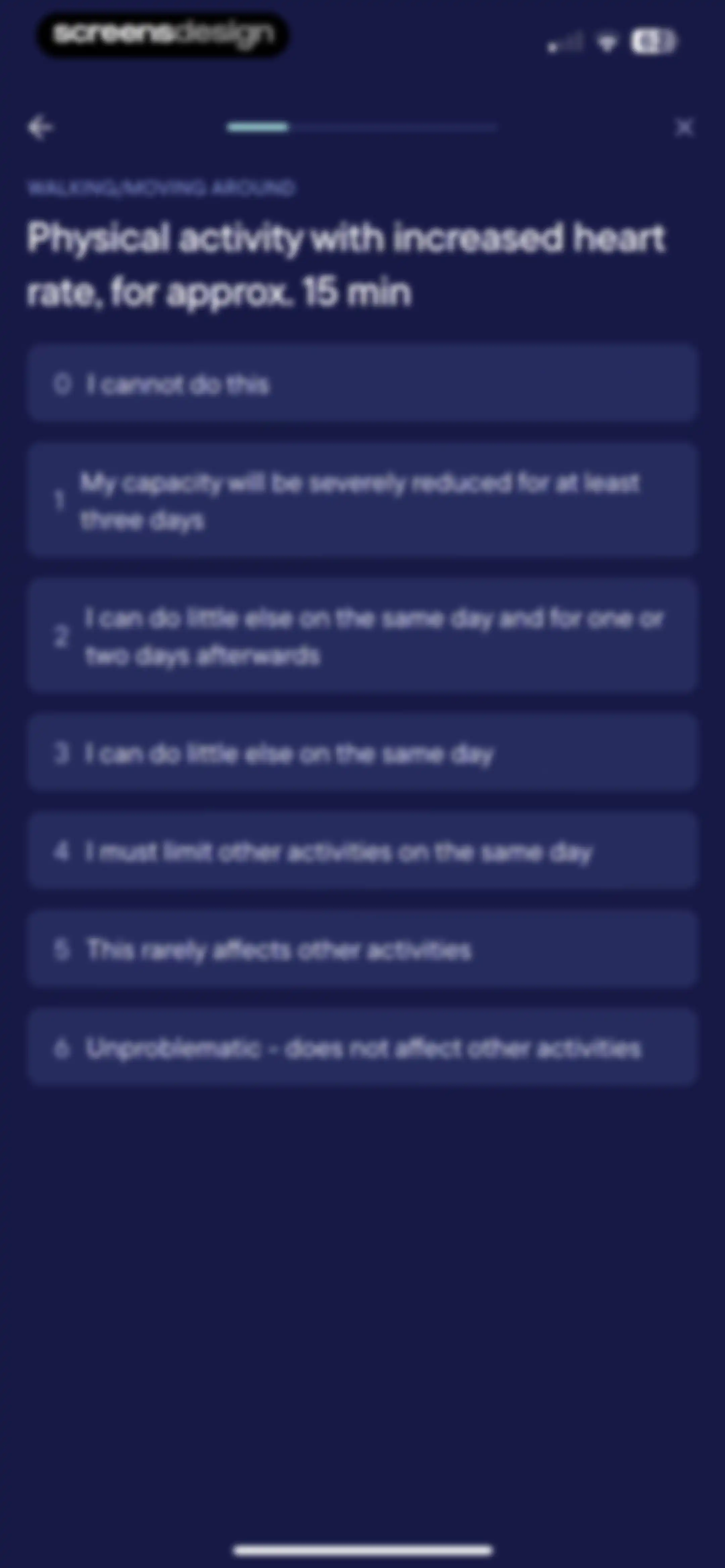 Visible: Pacing for illness screen 67