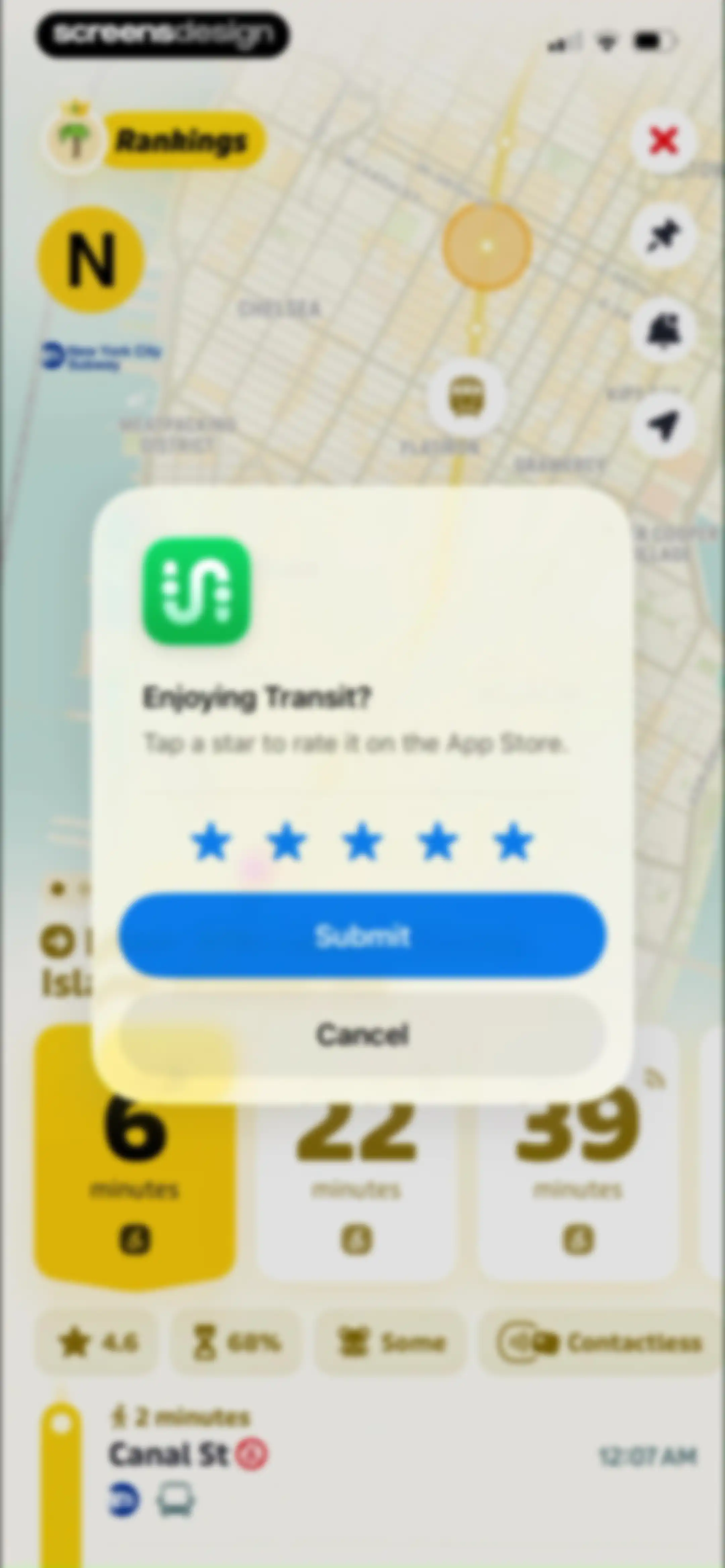 Transit • Subway & Bus Times screen 42