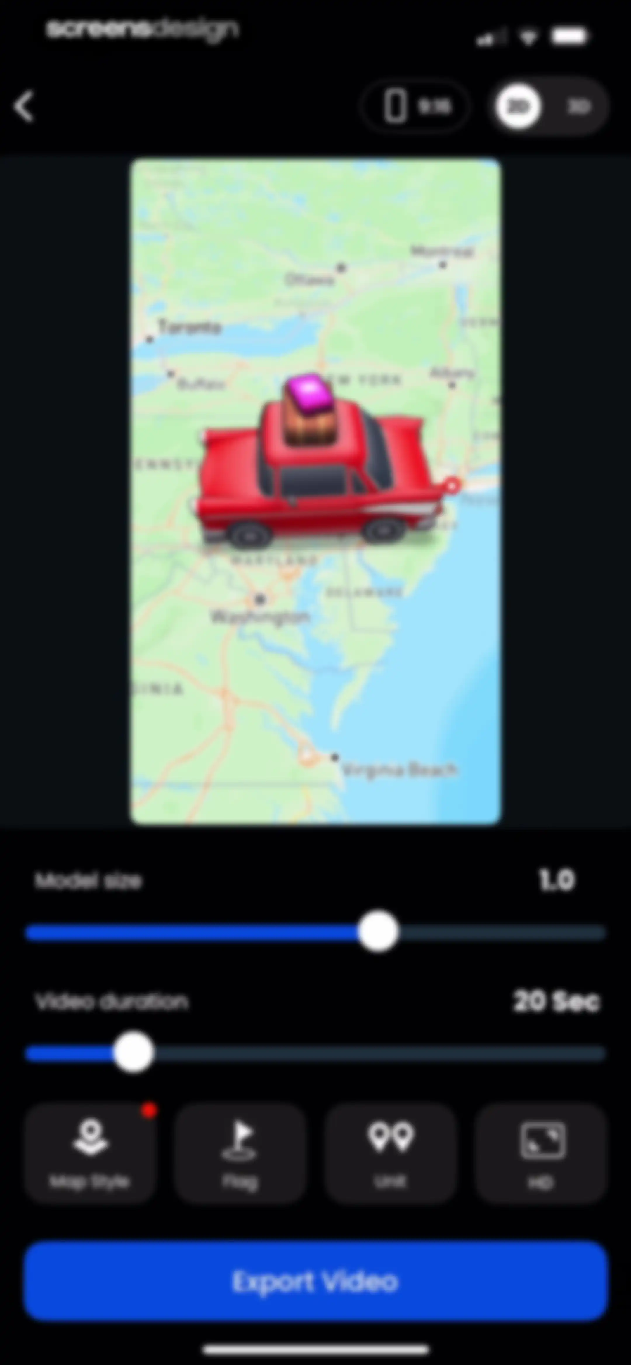 TravelAnimator: Journey Route screen 75