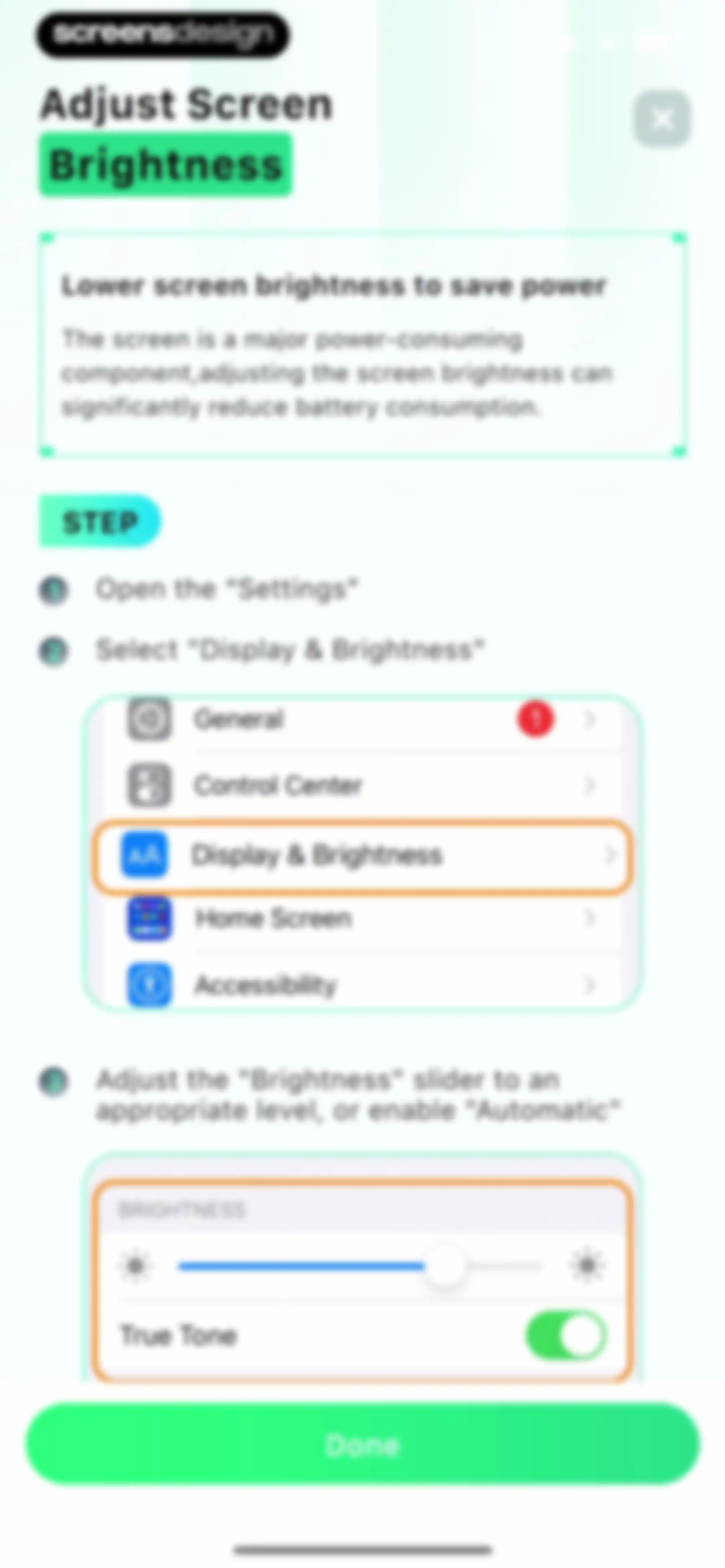 Device Care: Storage & Battery screen 37