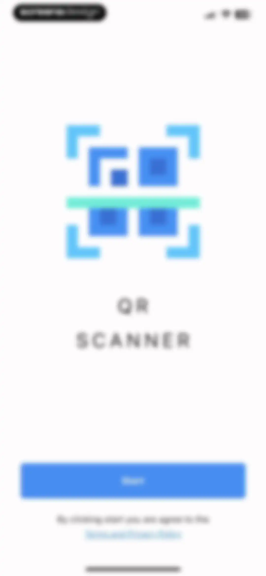 QR and Barcode Scanner. screen 1
