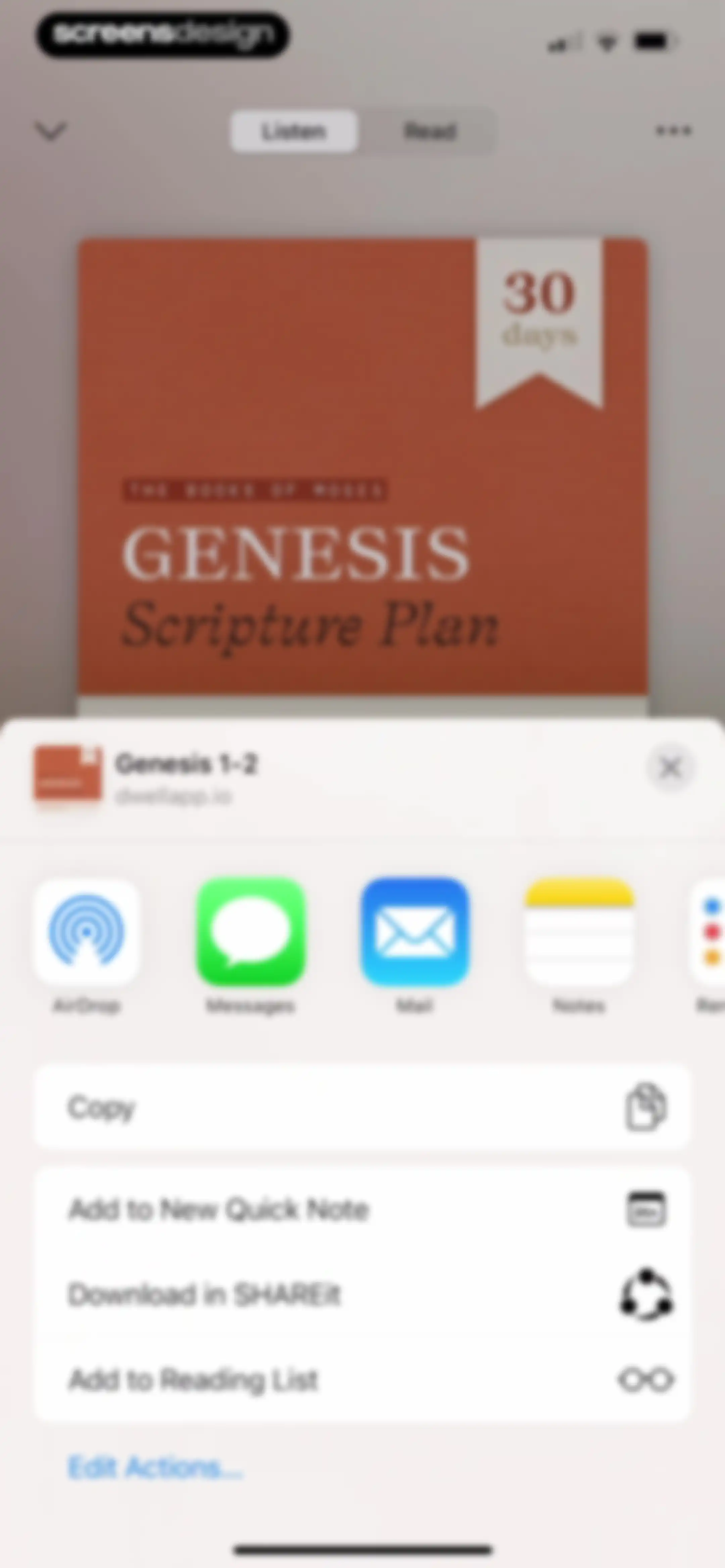 Dwell: Audio Bible screen 24