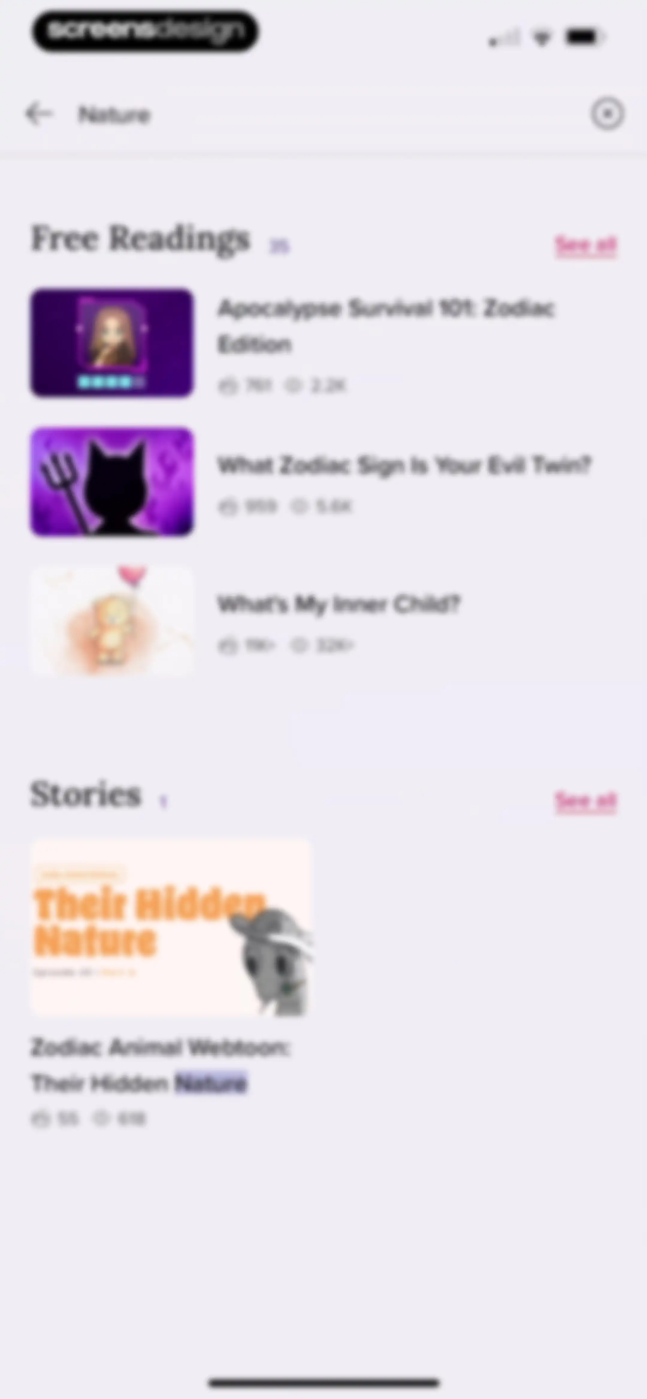 FORCETELLER: Daily Horoscope screen 96