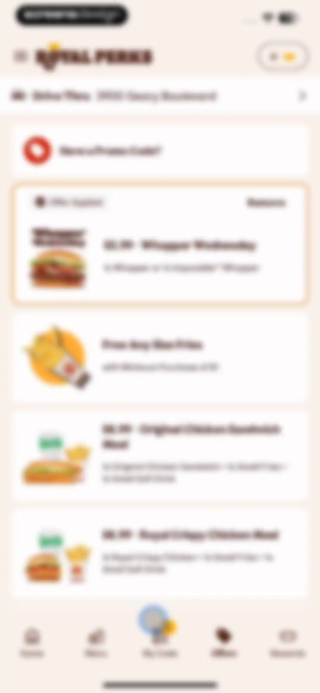 BURGER KING® App screen 67