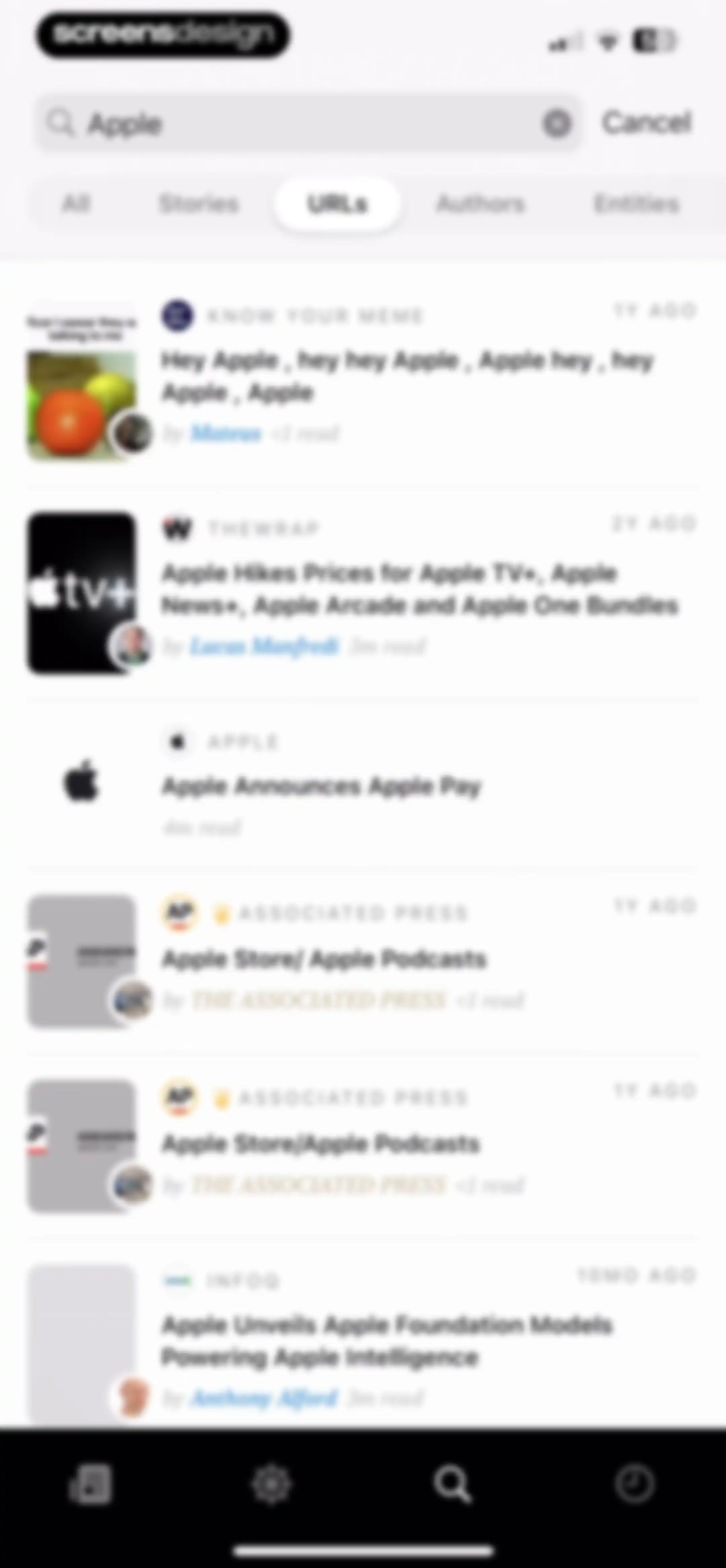 Particle: Personalized News screen 100