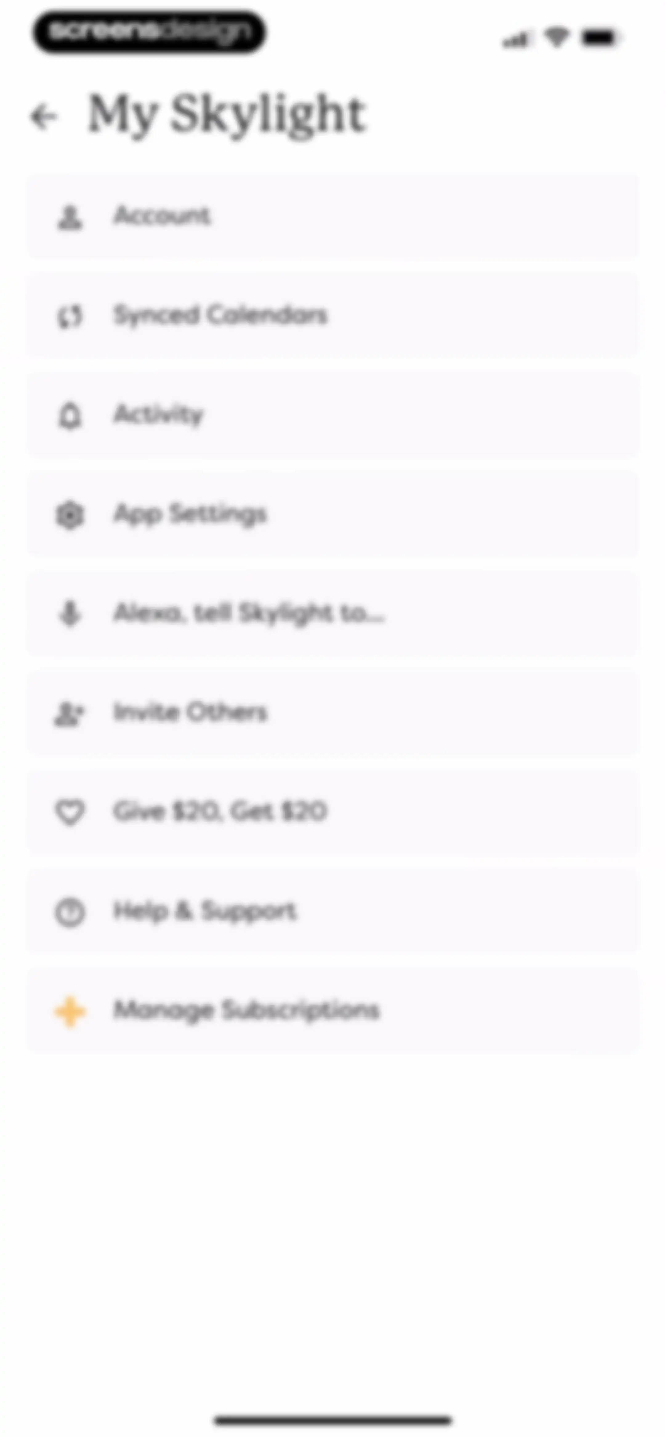 Skylight App screen 86