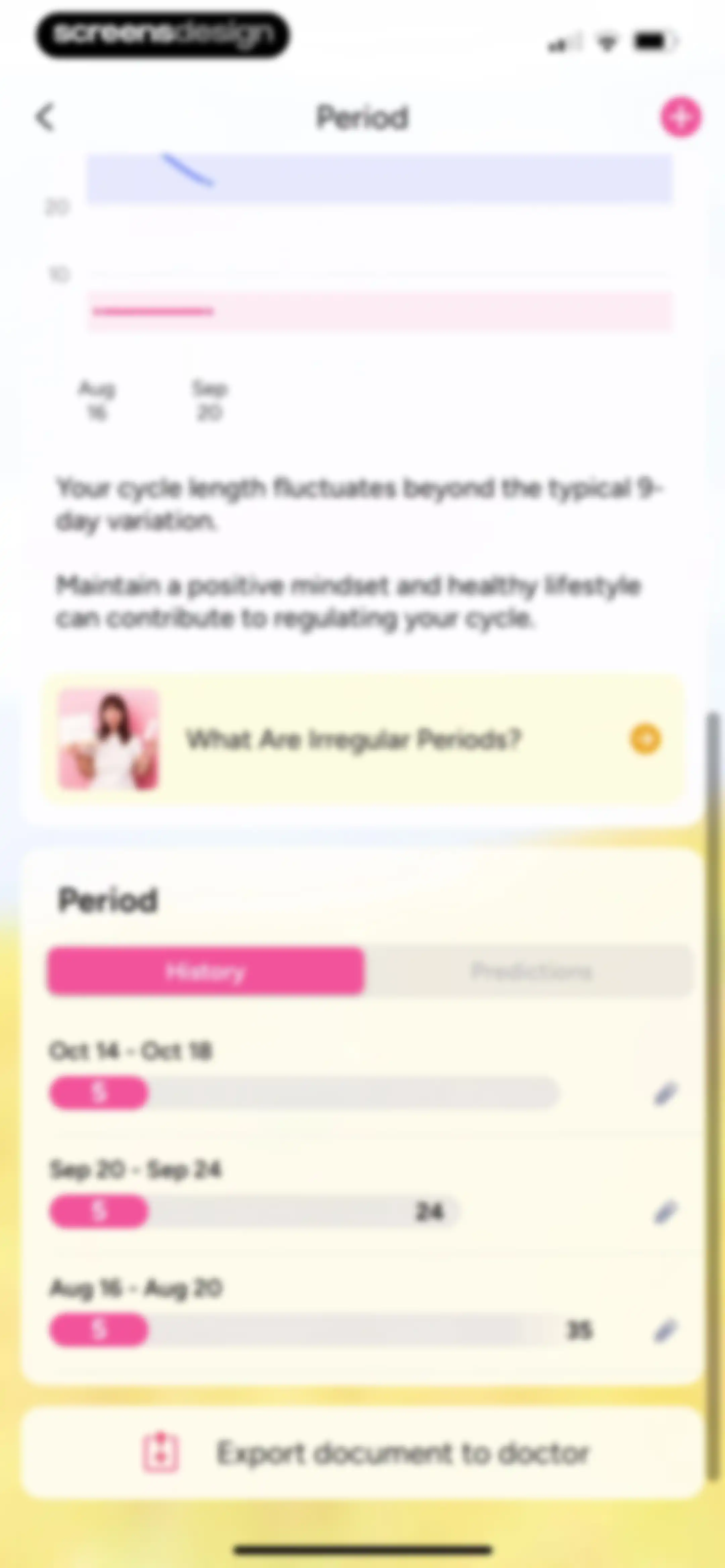 Period Tracker Period Calendar screen 42