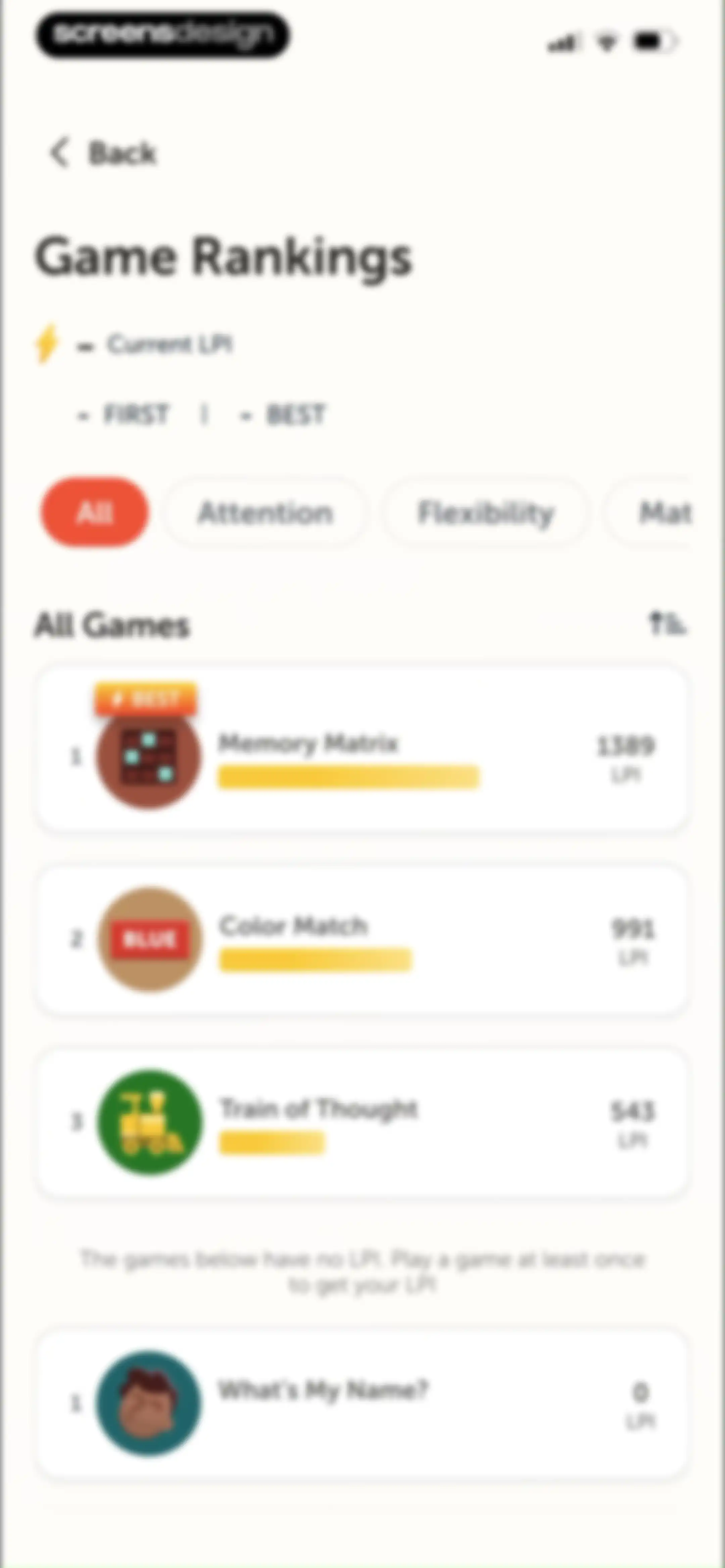 Lumosity: Brain Training Games screen 102