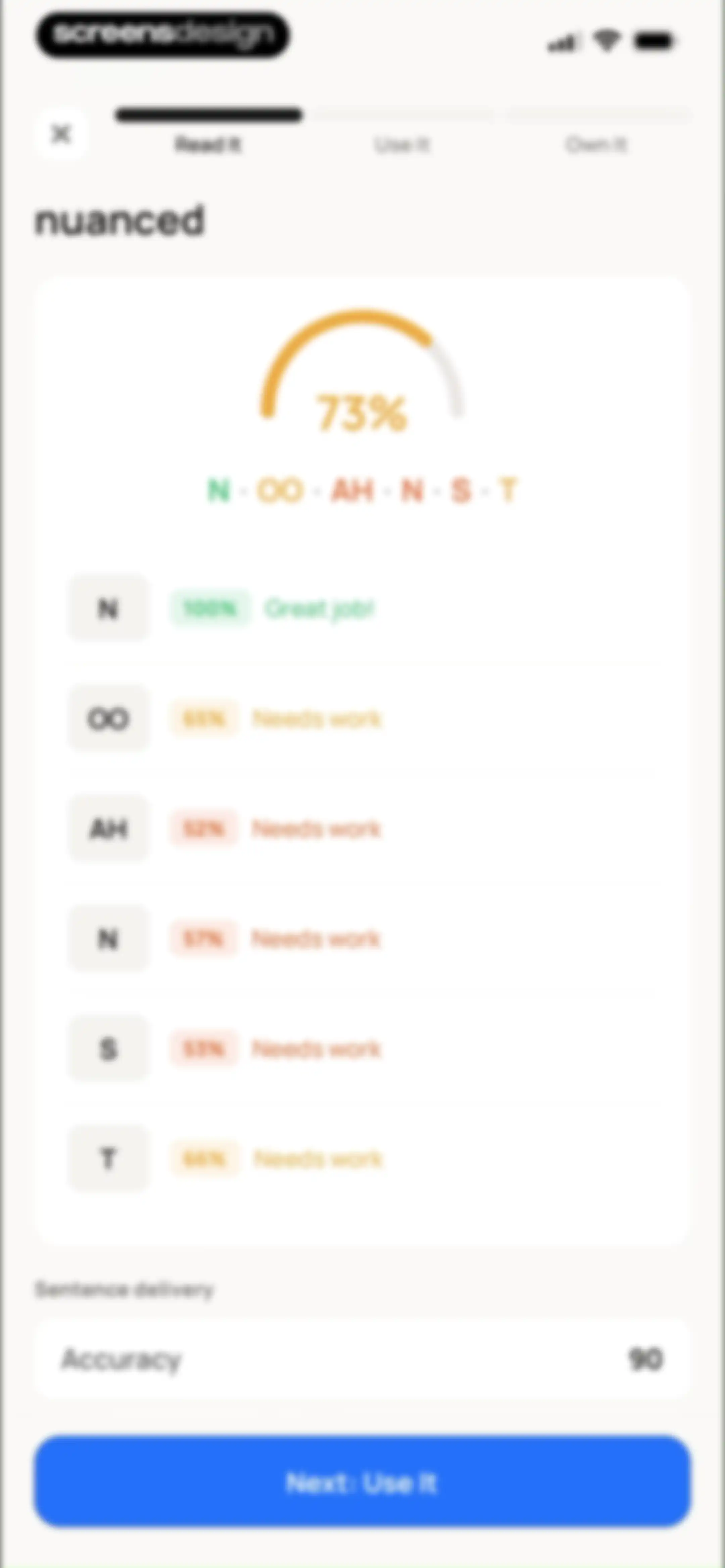 Wellspoken: Articulation Coach screen 135