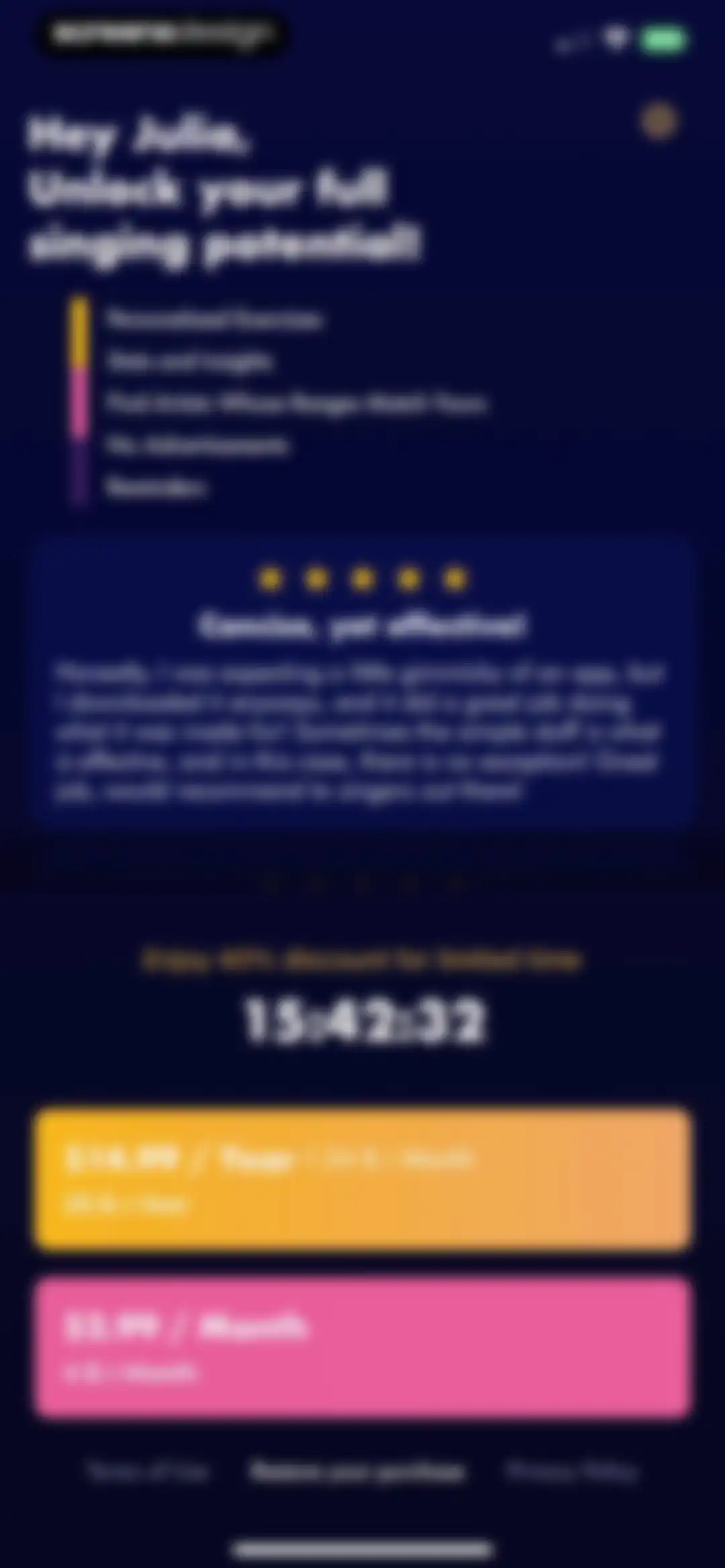 Vocal Range Finder - Sing Whiz screen 8