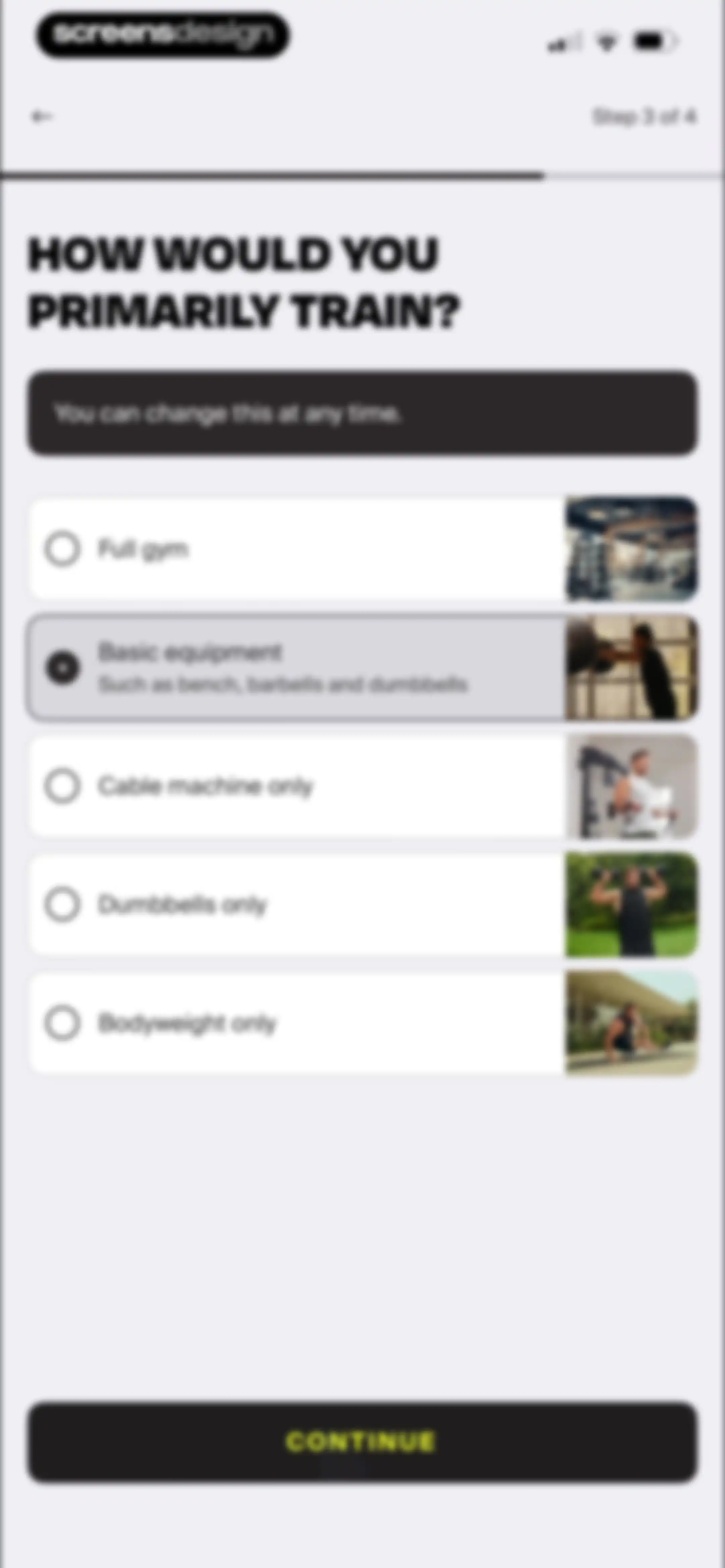 Centr: Strength & Fitness App screen 111