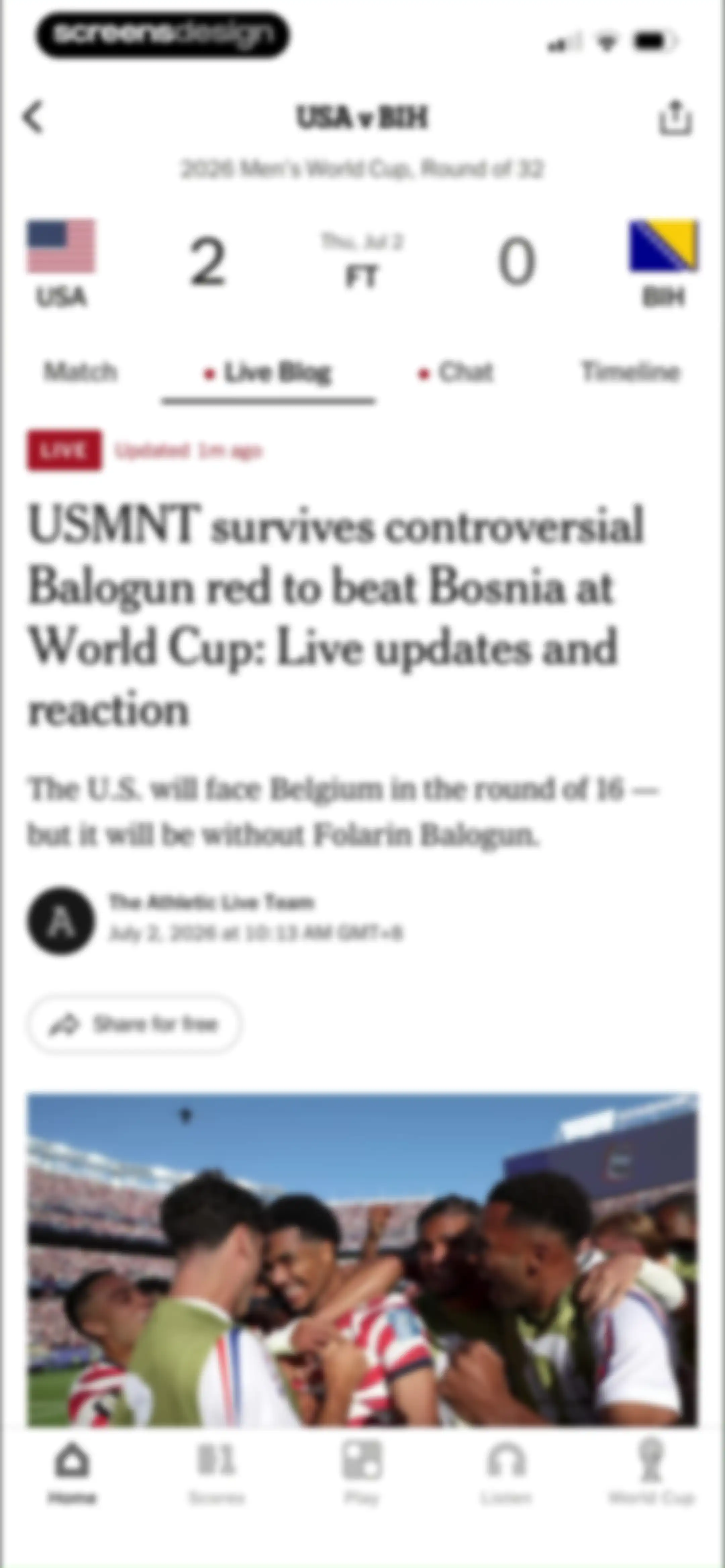 The Athletic: All Sports News screen 16