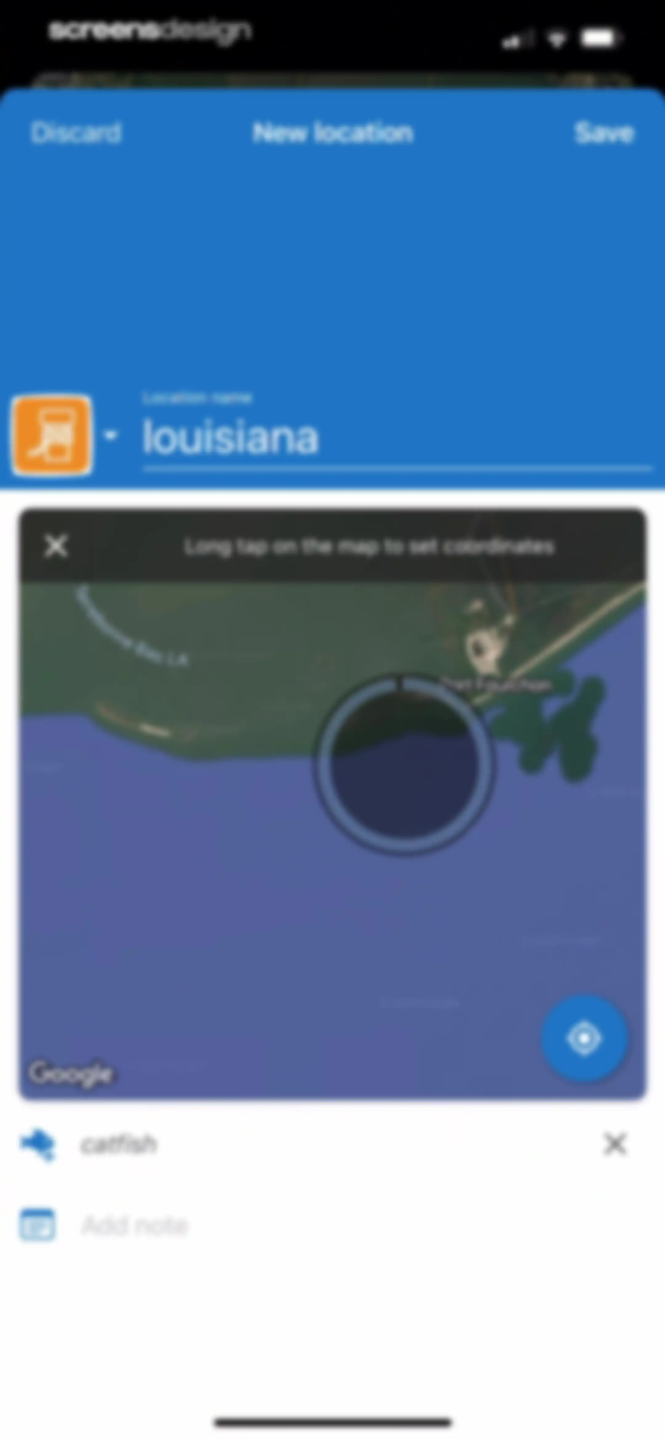 Fishing Points: Map & Forecast screen 32