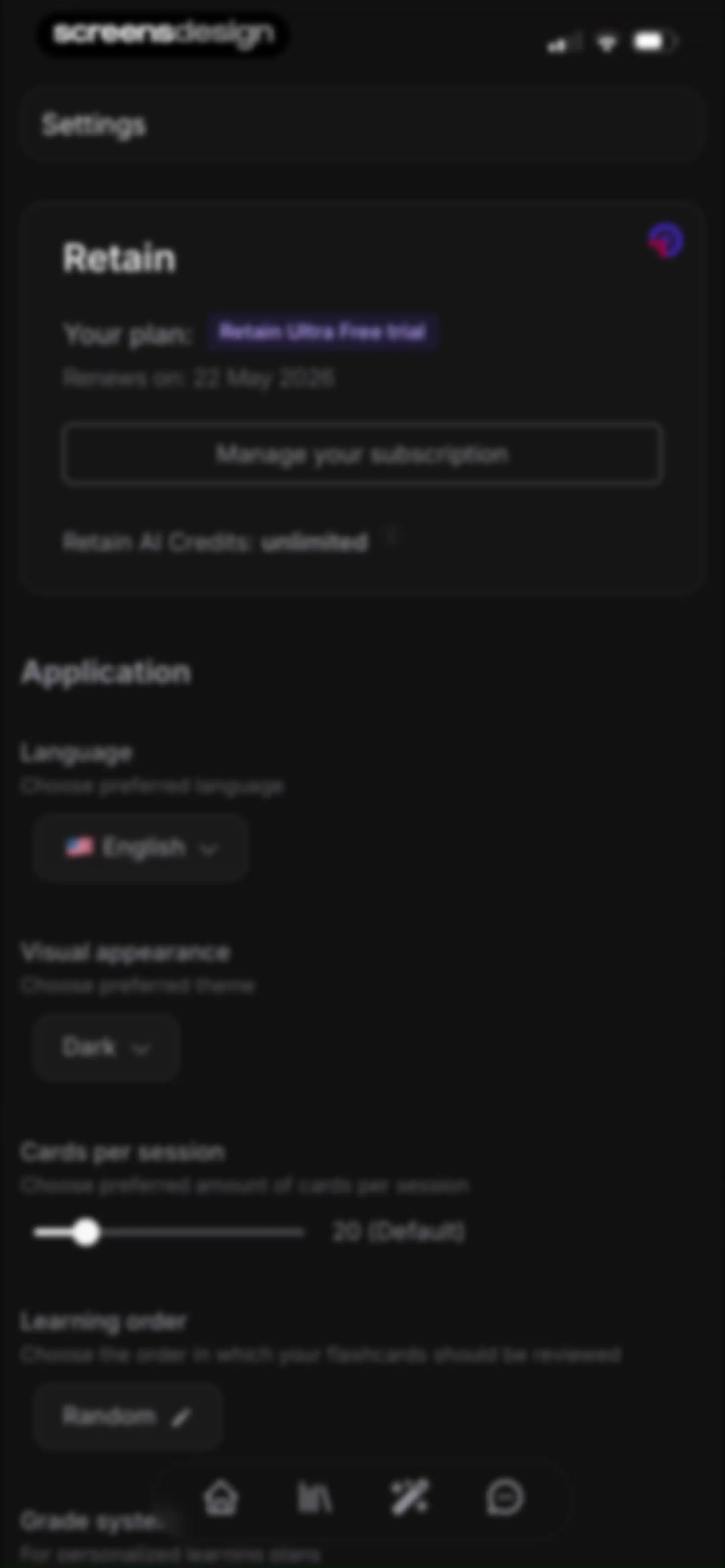 Retain Cards: AI Flashcards screen 175