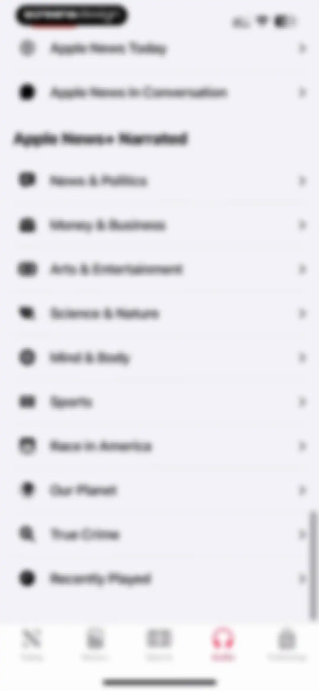 Apple News screen 128