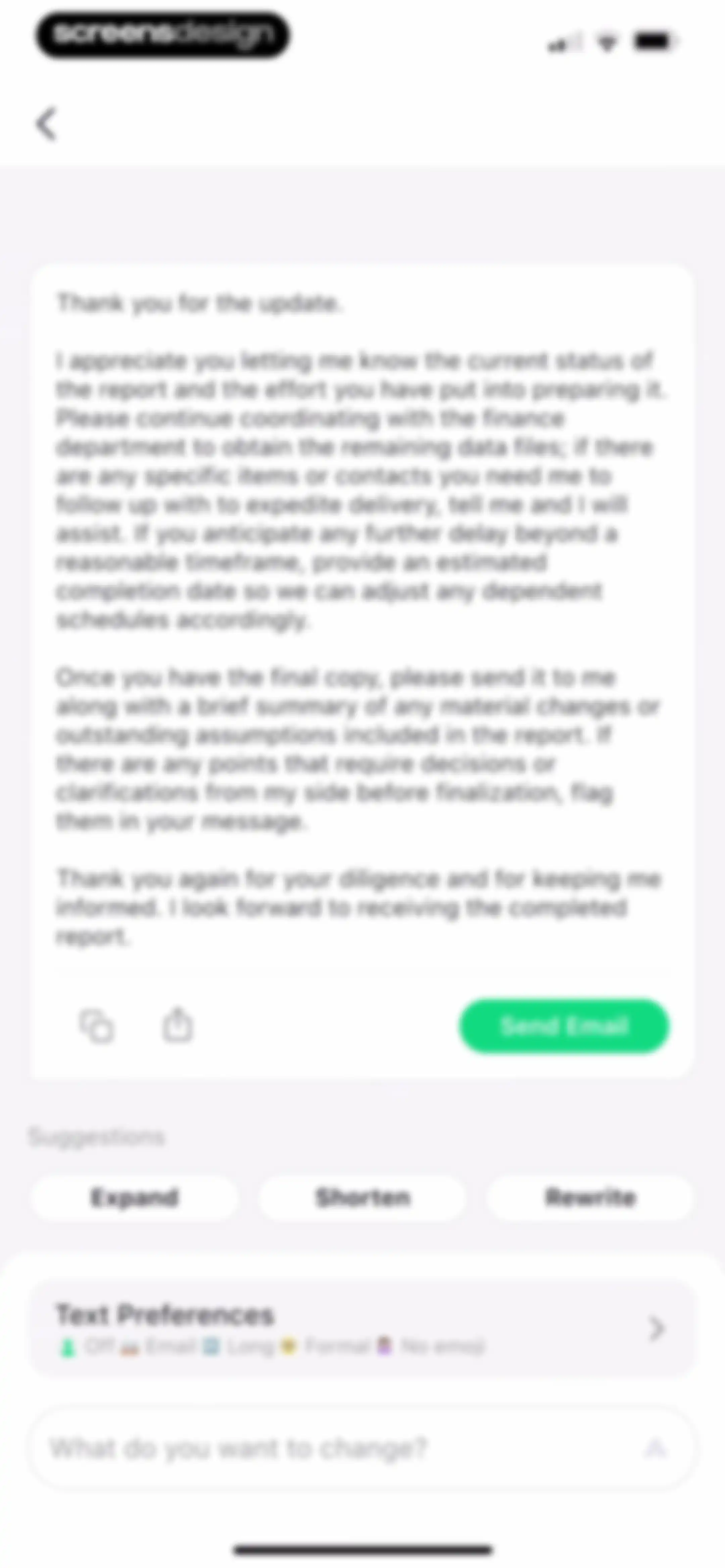 Friday AI Email Writer screen 38