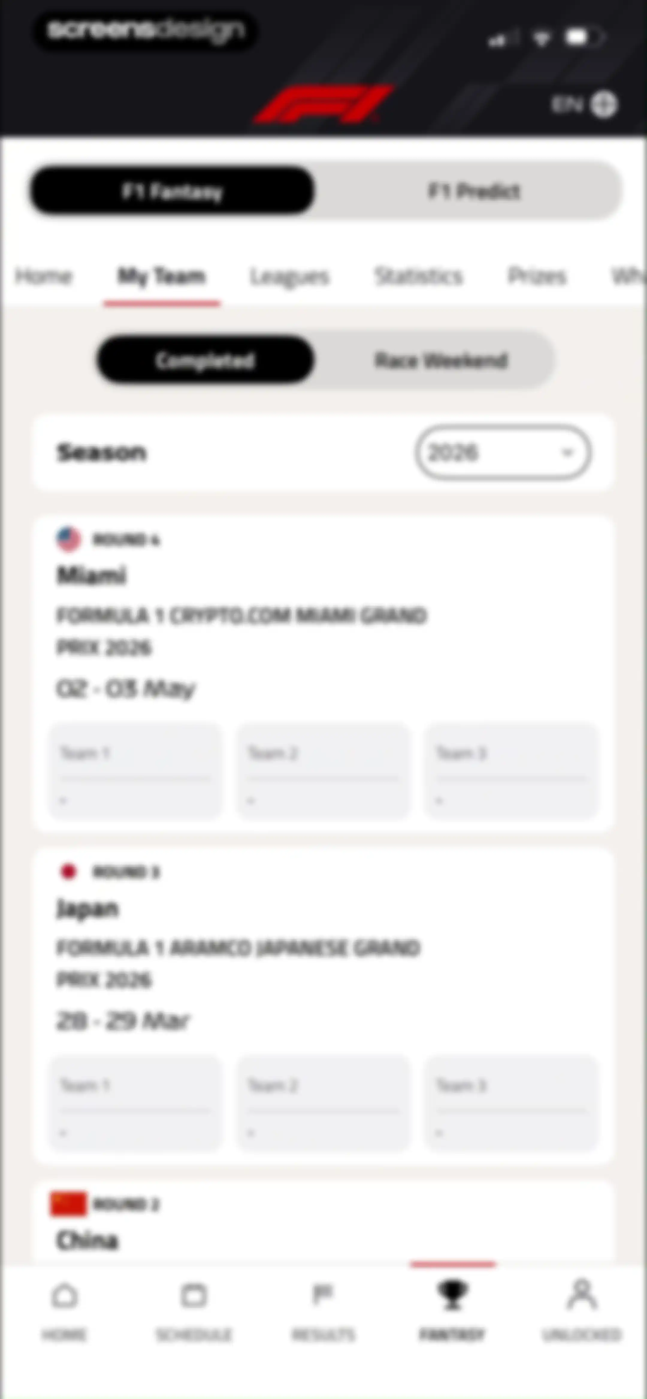 Formula 1® screen 108