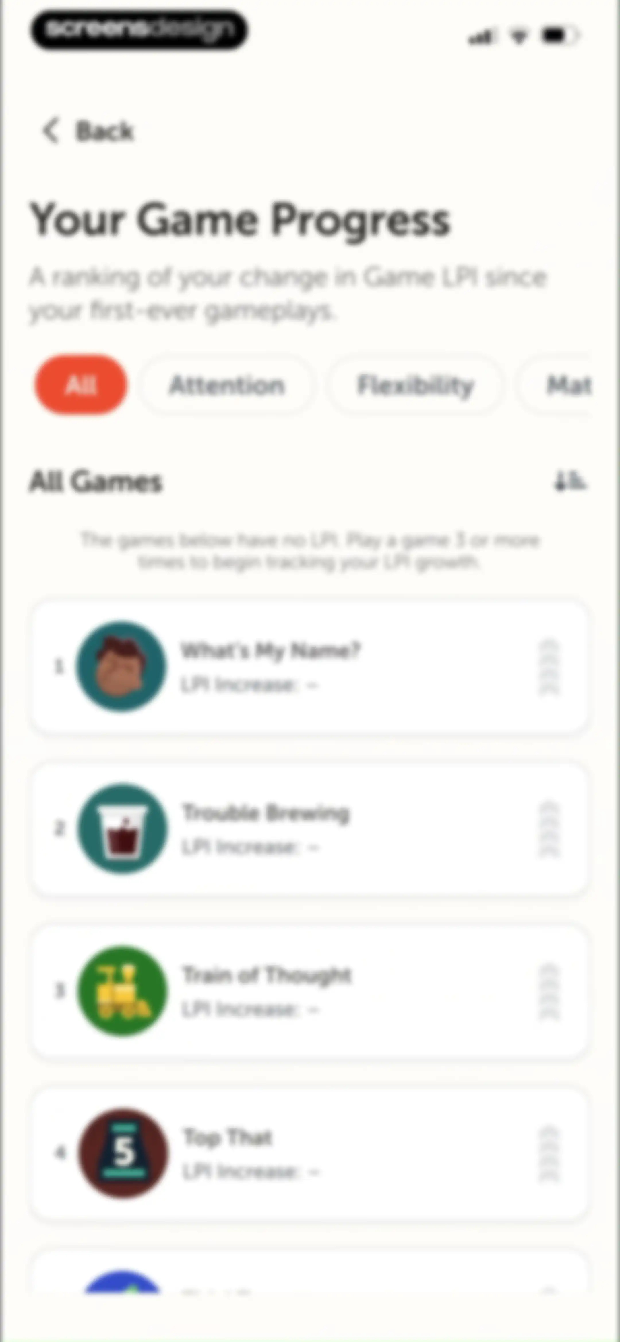 Lumosity: Brain Training Games screen 105