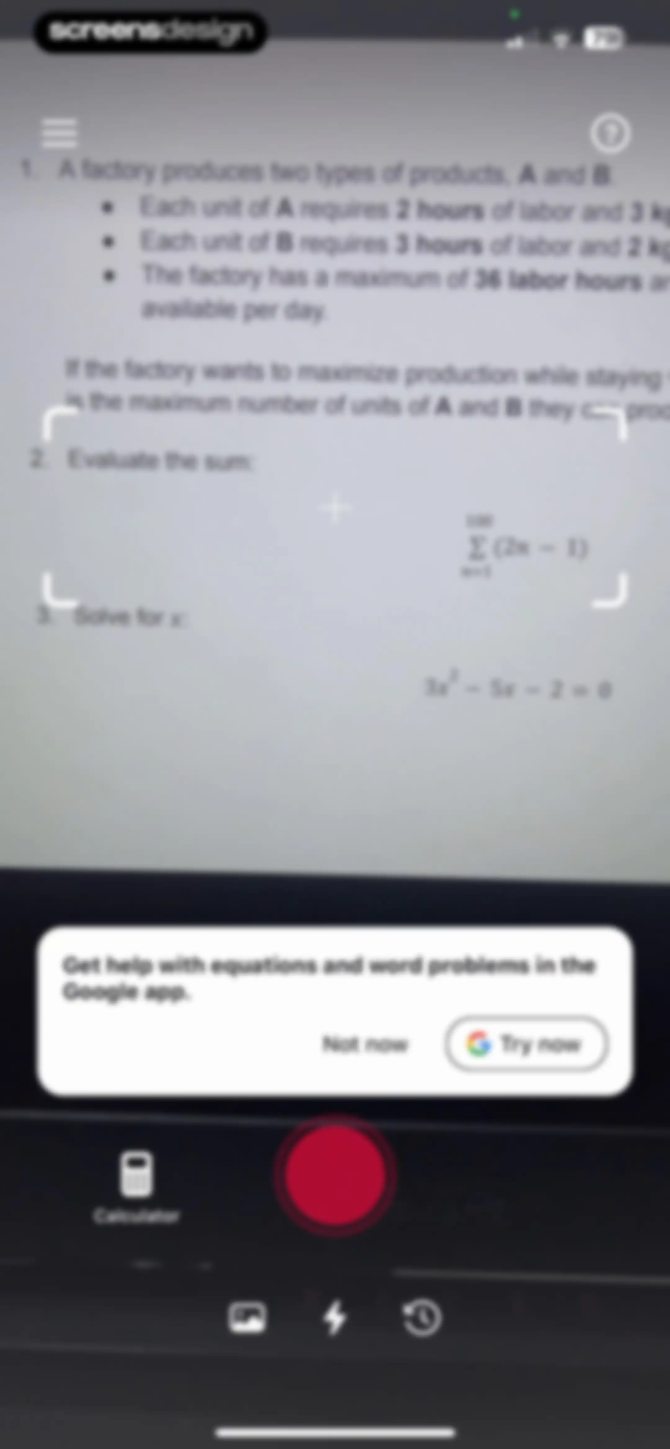 Photomath screen 9
