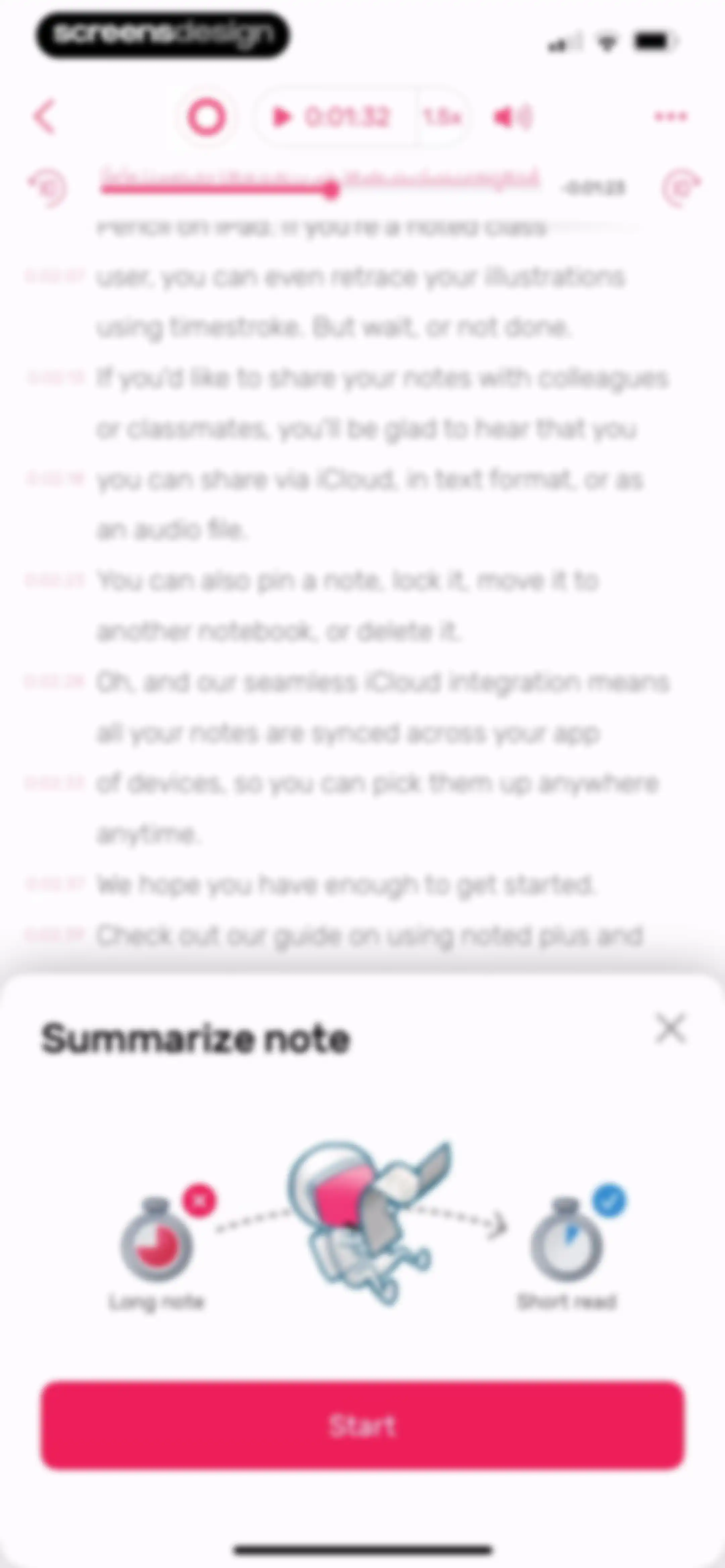 Noted: Record & AI Transcribe screen 49