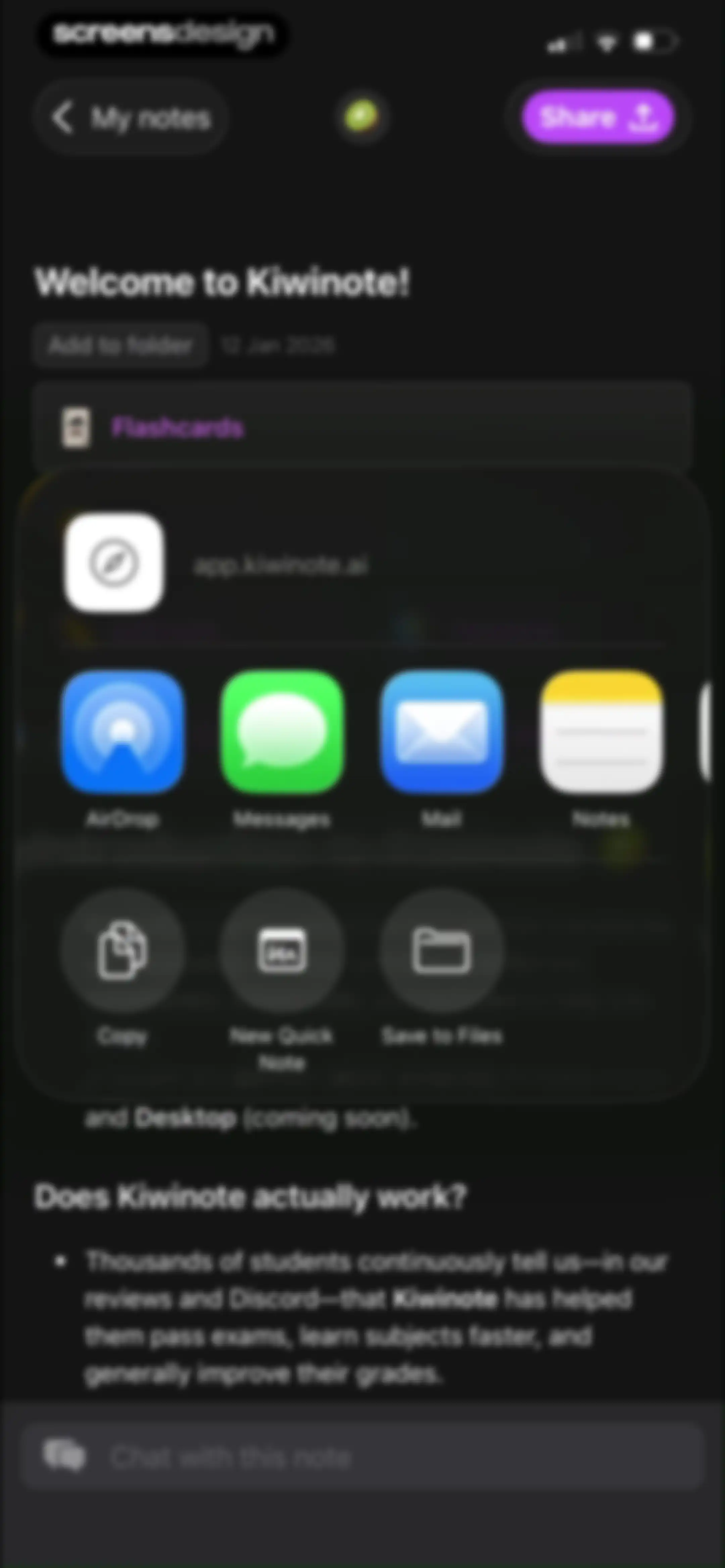 Kiwi AI - Notetaker screen 43