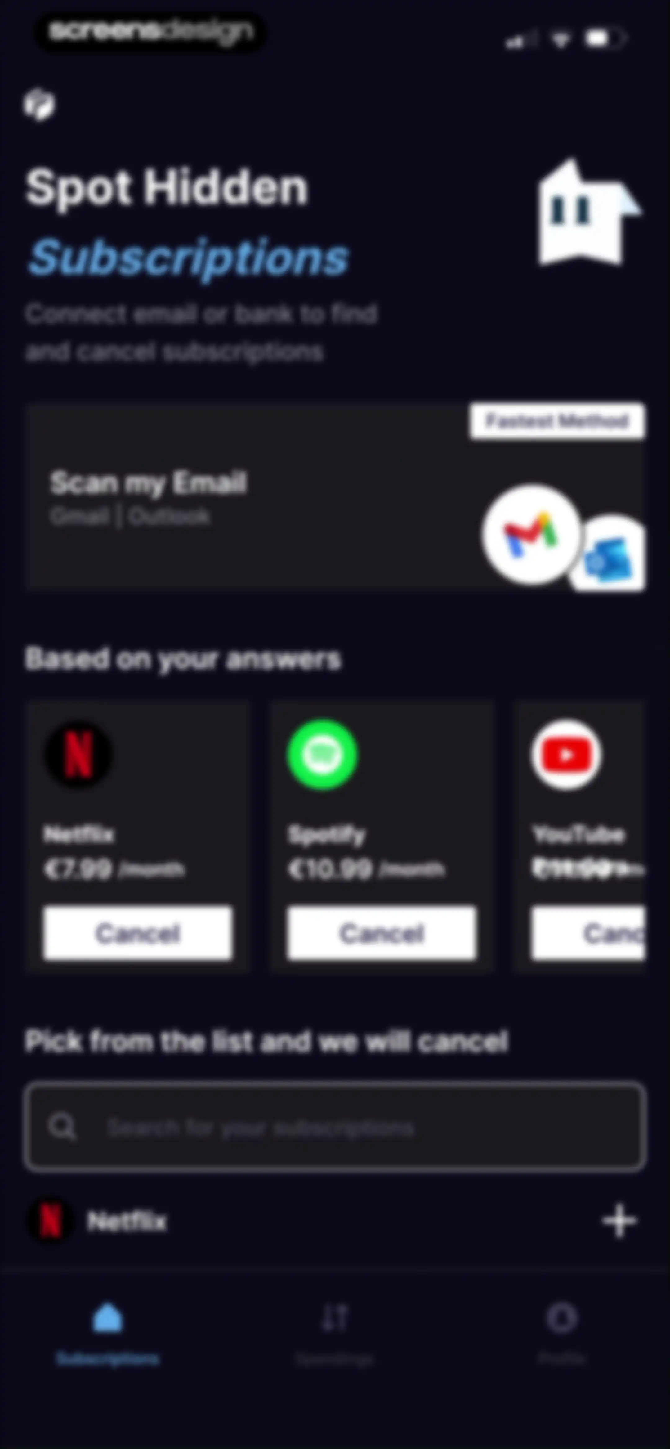 SubPilot: Cancel Subscriptions screen 33