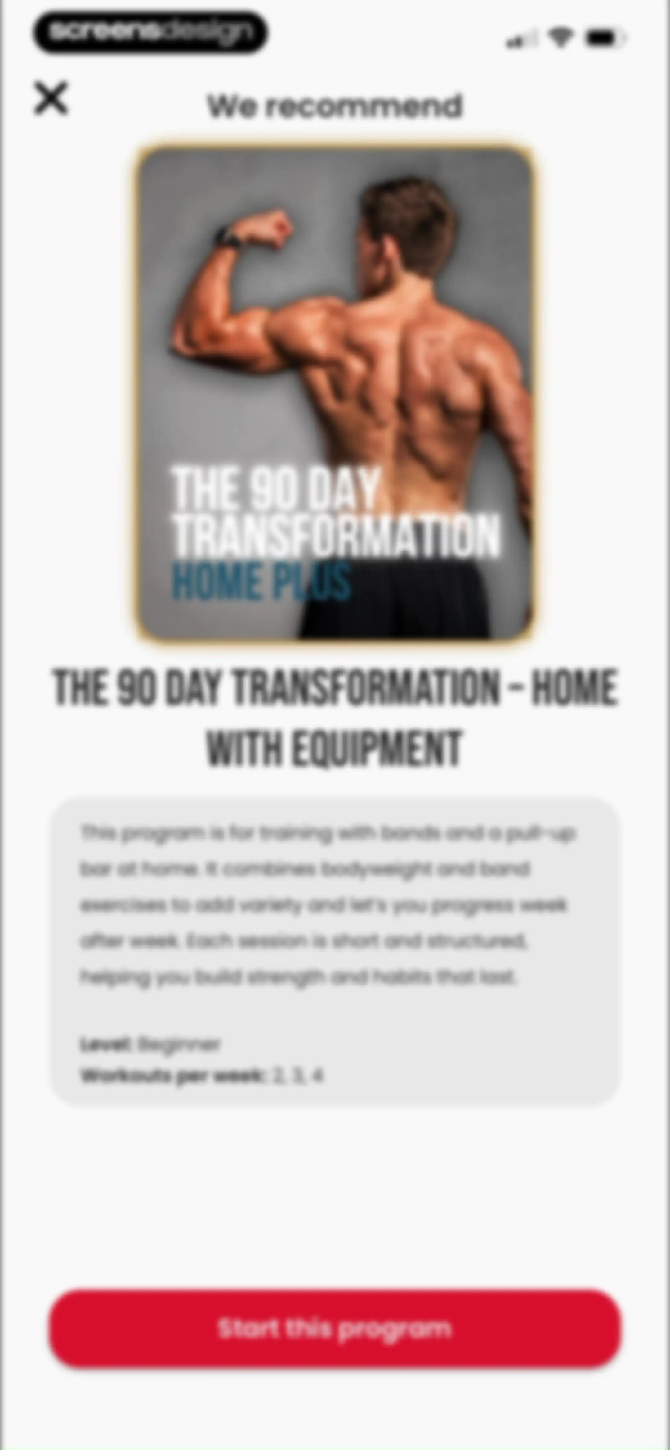 90 Day Challenge screen 29