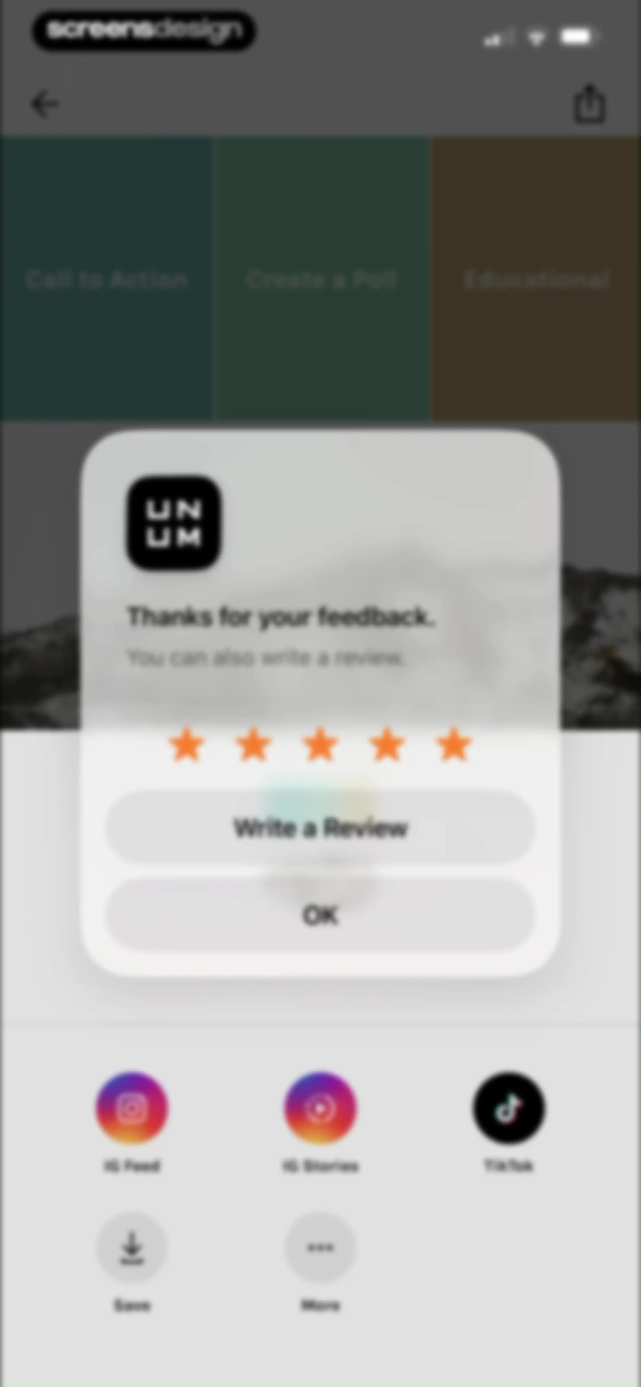 UNUM — Layout & Feed Preview screen 77
