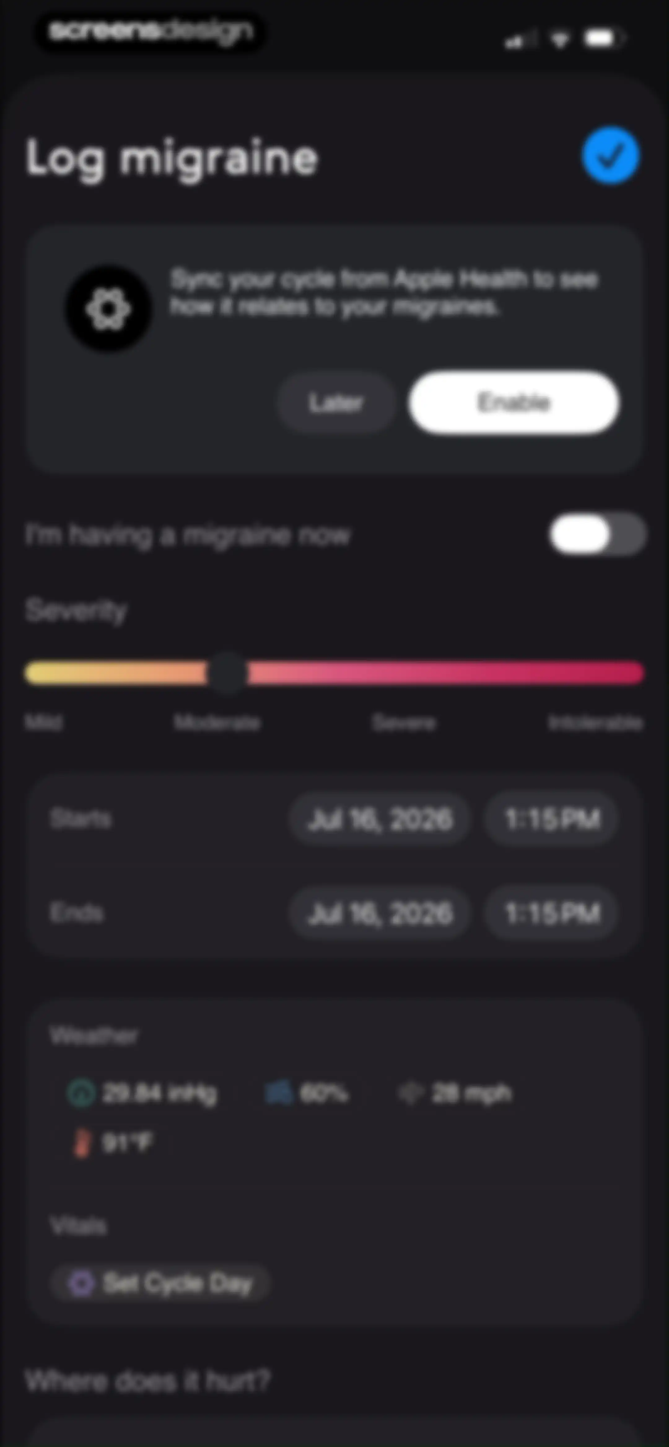 Relief - Migraine Tracker screen 64