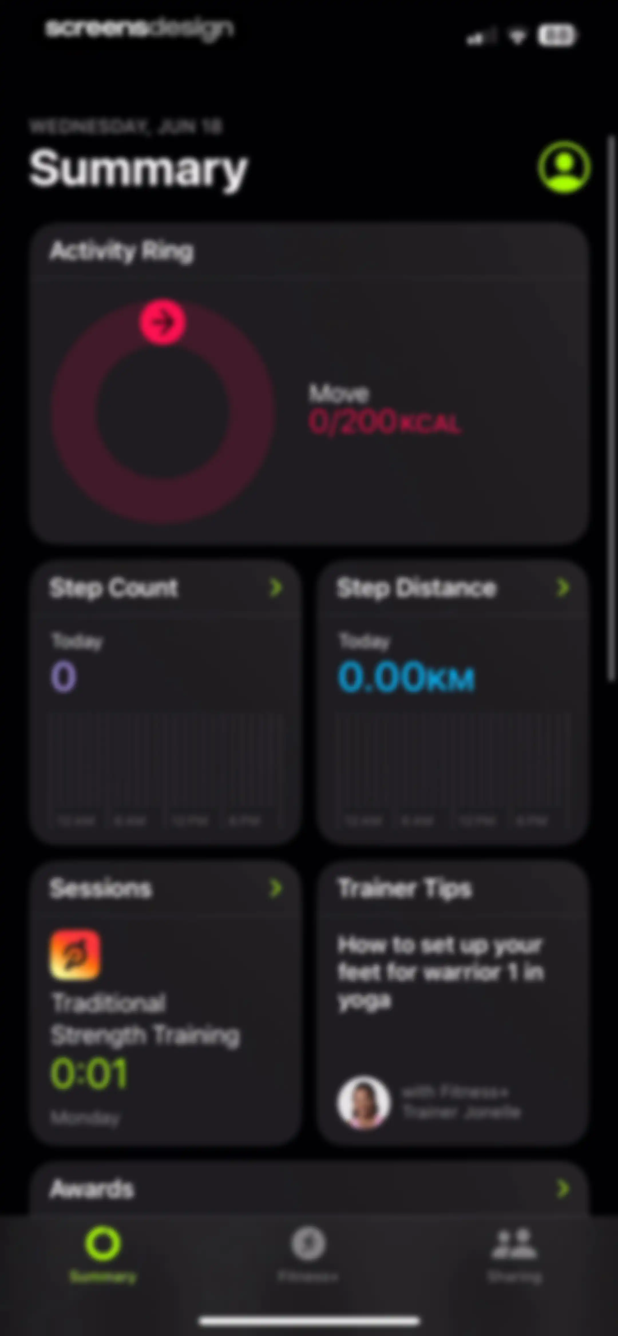 Apple Fitness screen 17