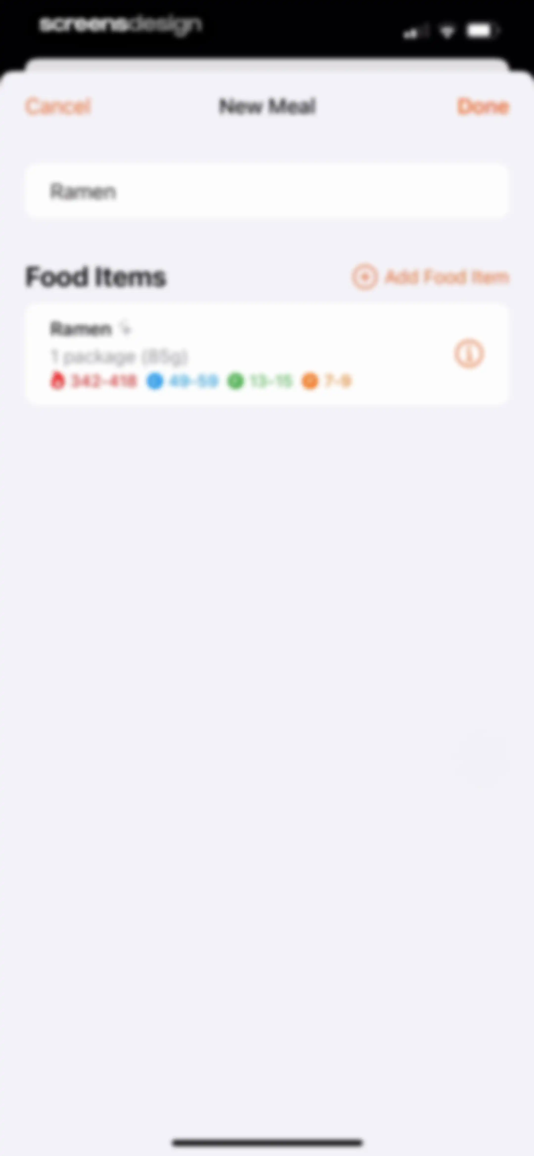Nutrition Tracker: Foodnoms screen 128