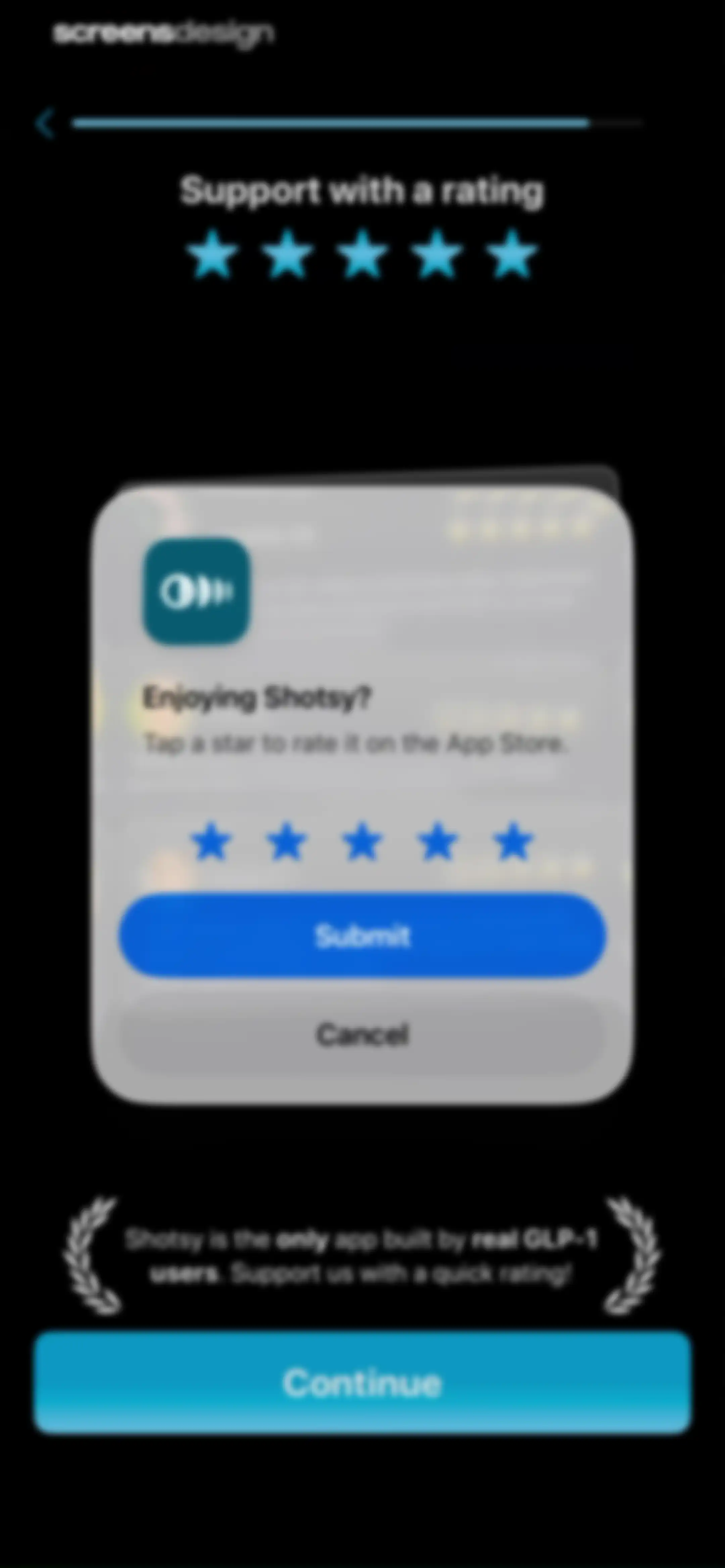 Shotsy GLP-1 Tracker screen 25