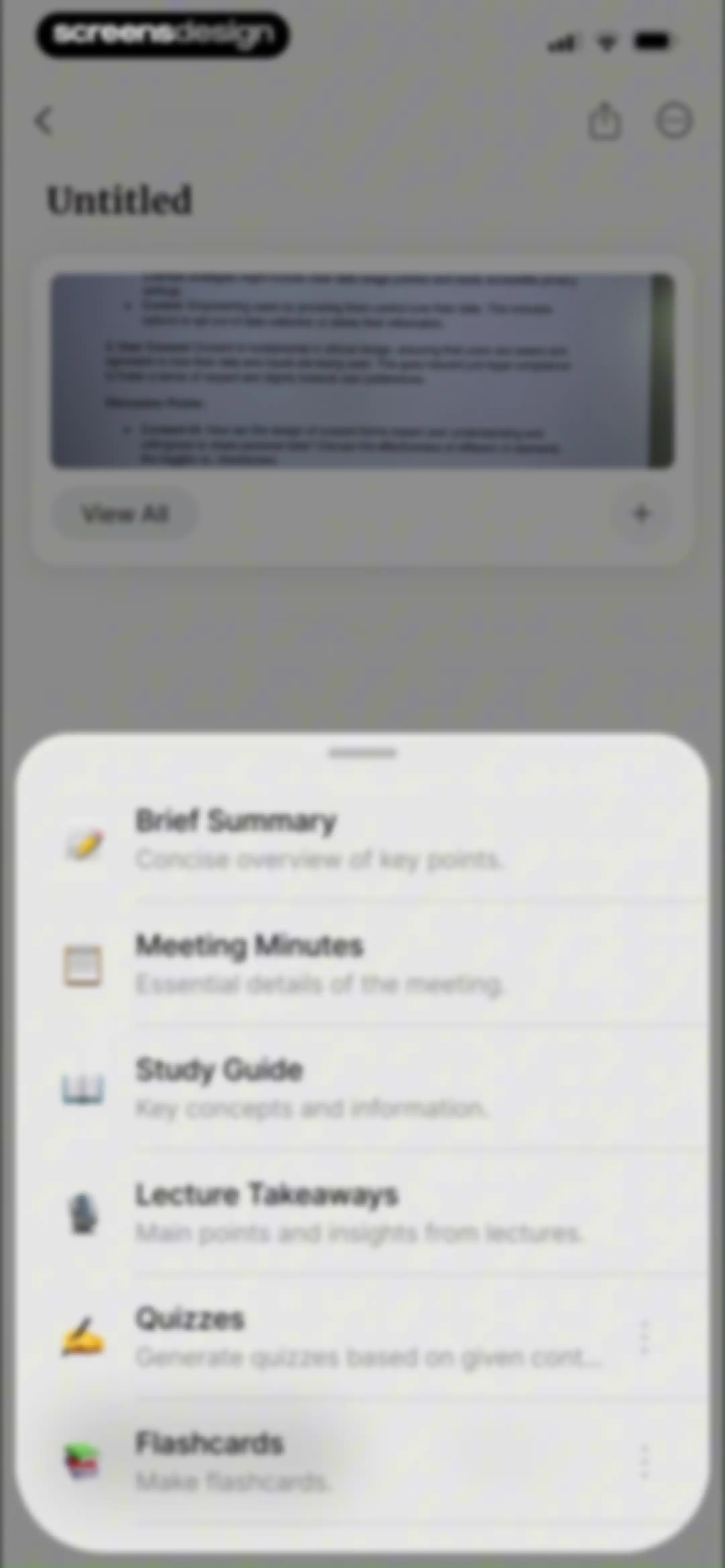 HyNote: AI Note Taker, Summary screen 66