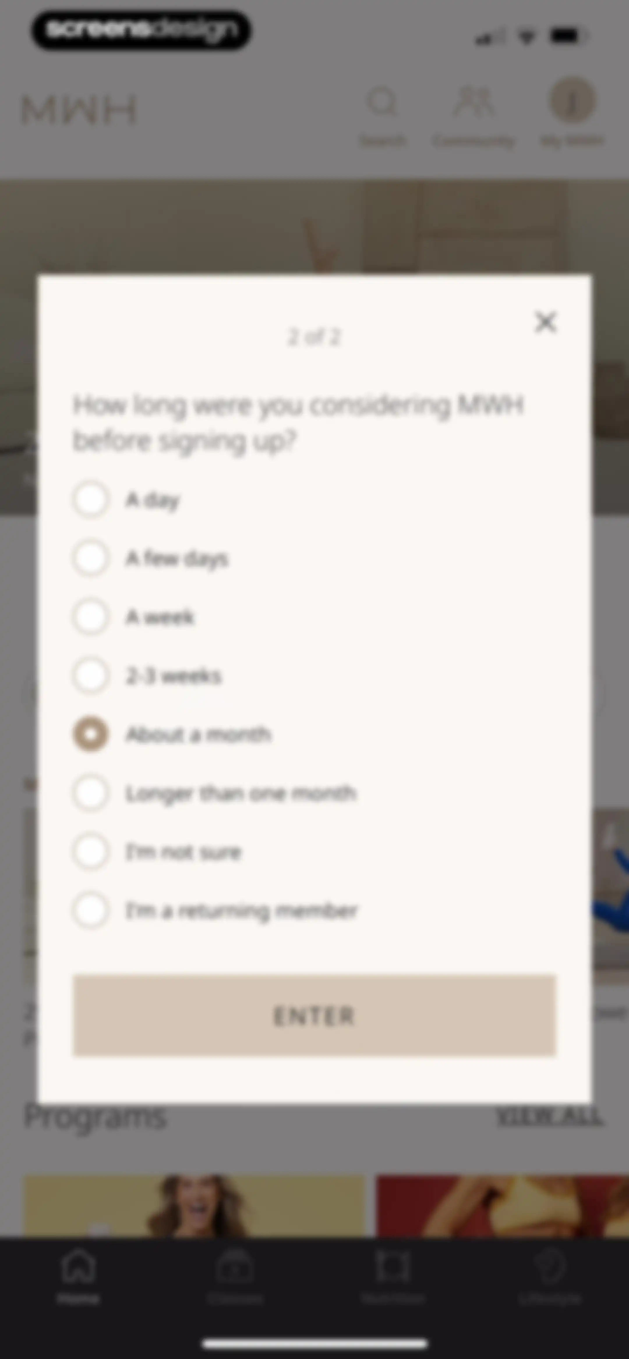 MWH: Fitness + Wellness screen 16