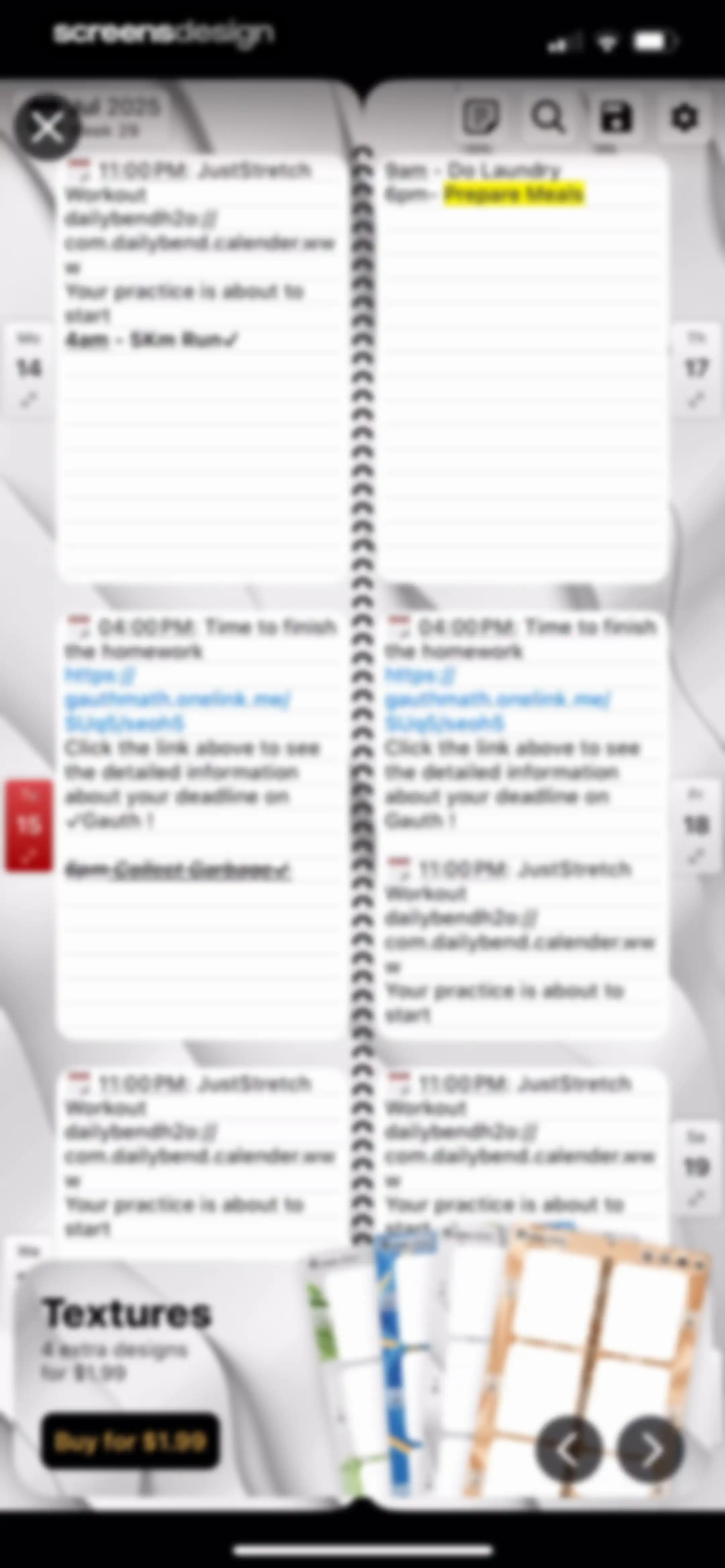 Weekly Planner - Diary, Notes screen 34