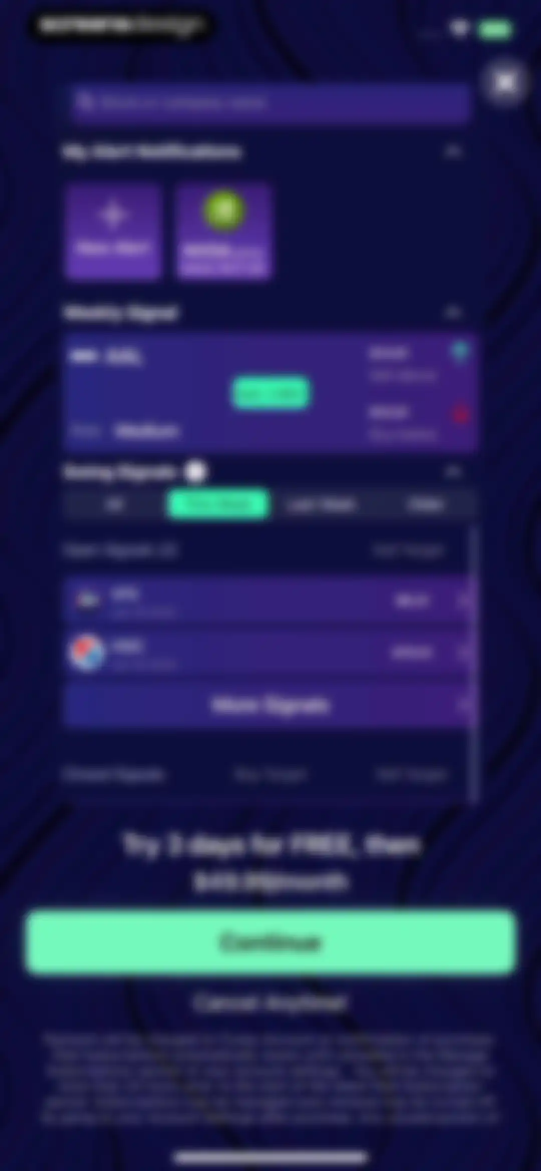 Stocks Alerter screen 4