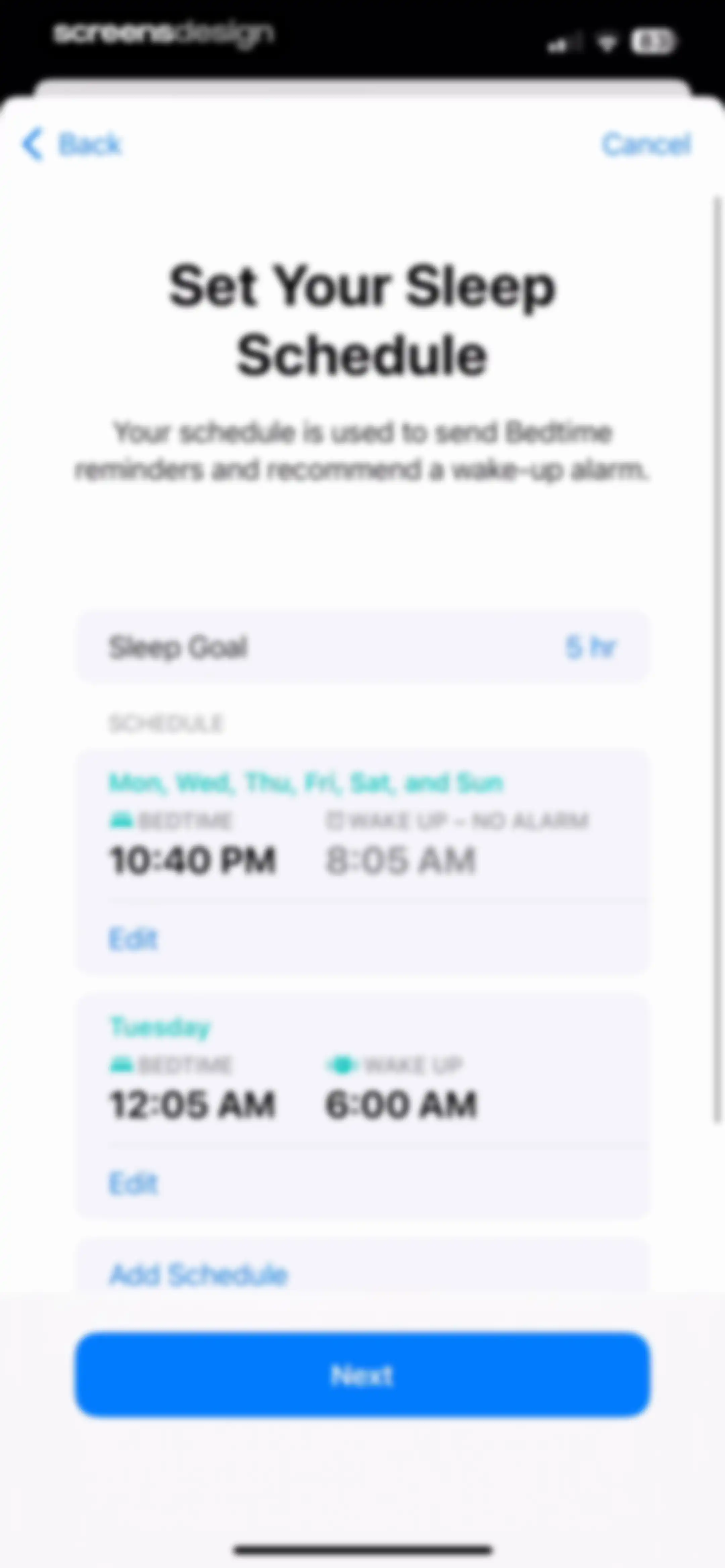 Apple Health screen 164