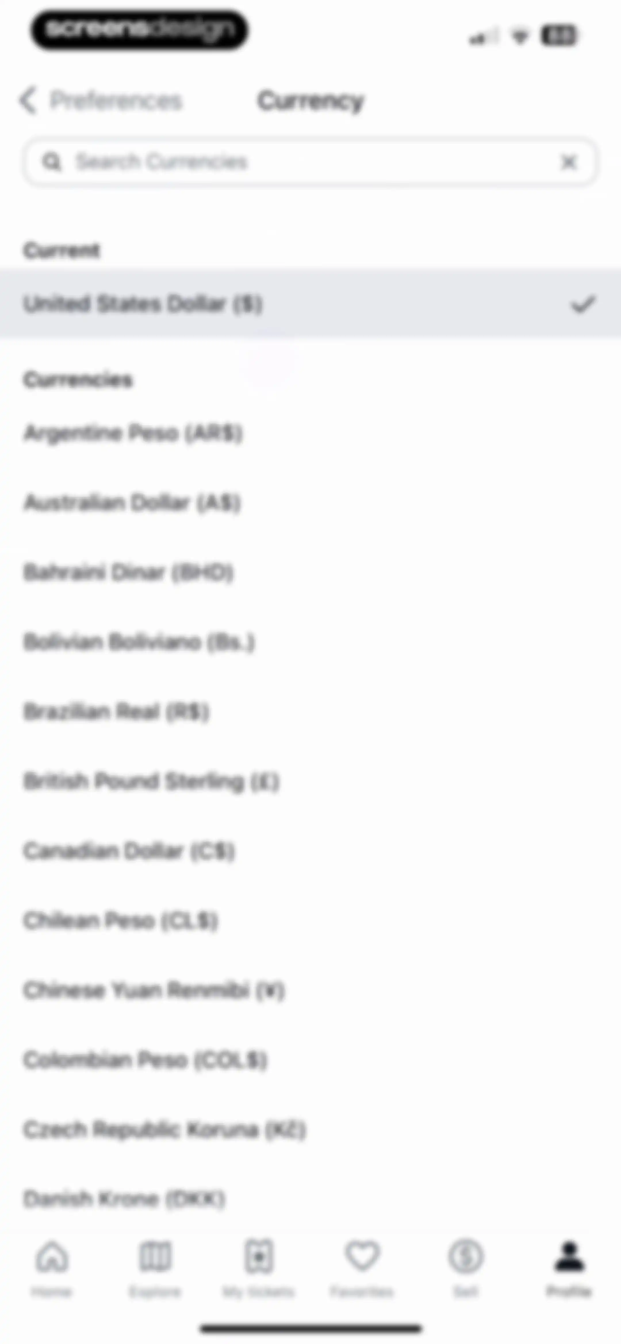 StubHub: Event Tickets screen 107
