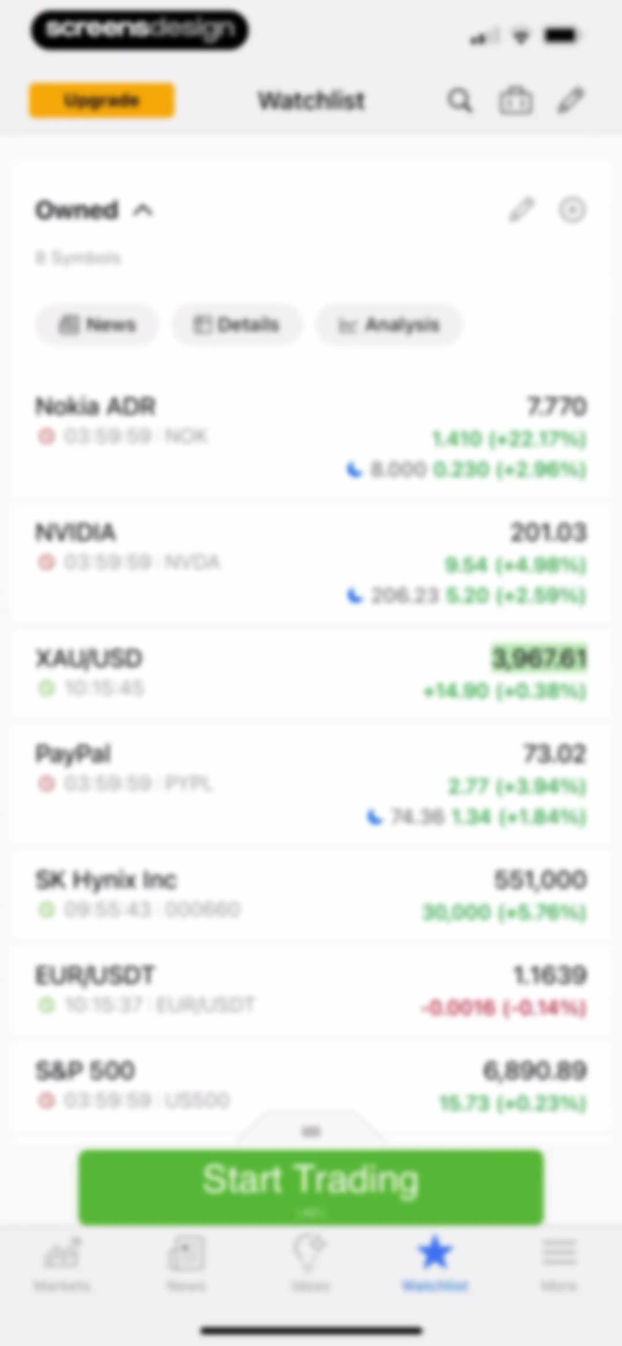 Investing.com: Stock Market screen 128