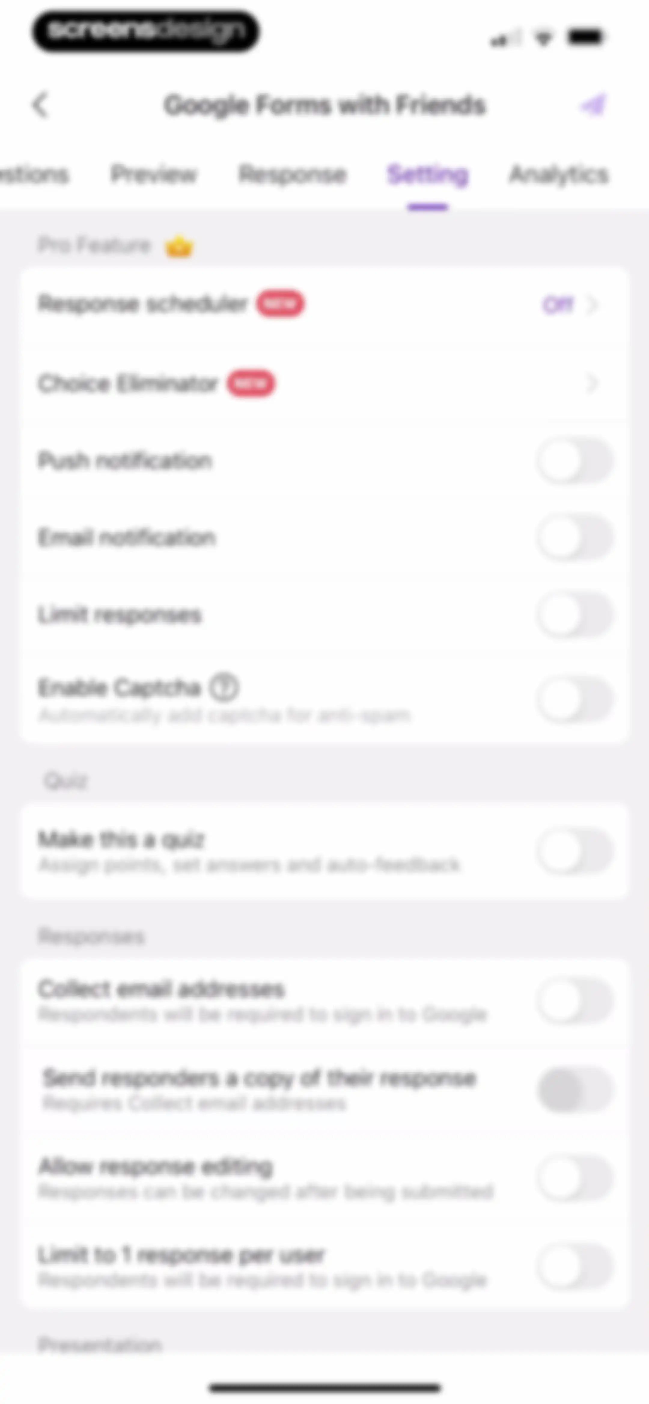 Forms for Google Docs screen 87
