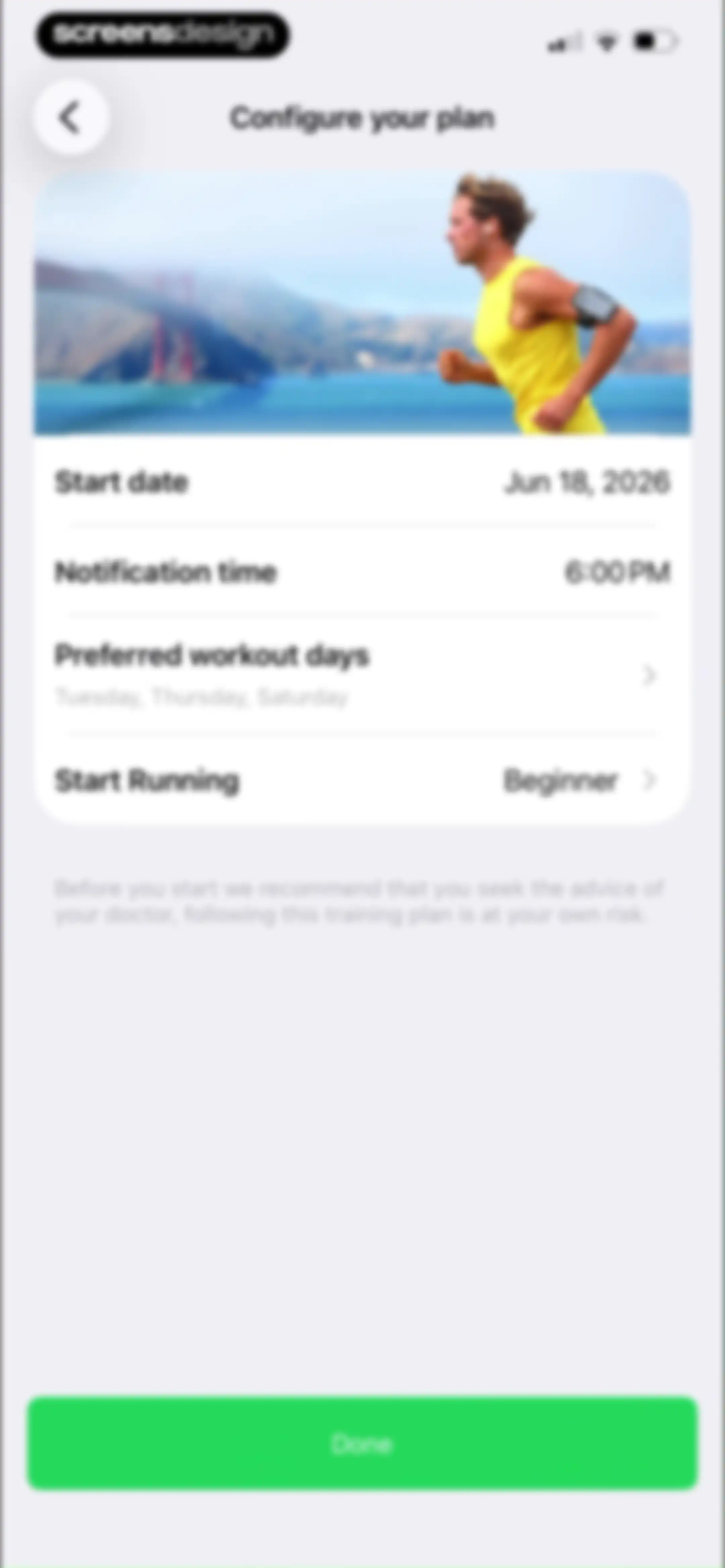 Running Walking Tracker Goals screen 58