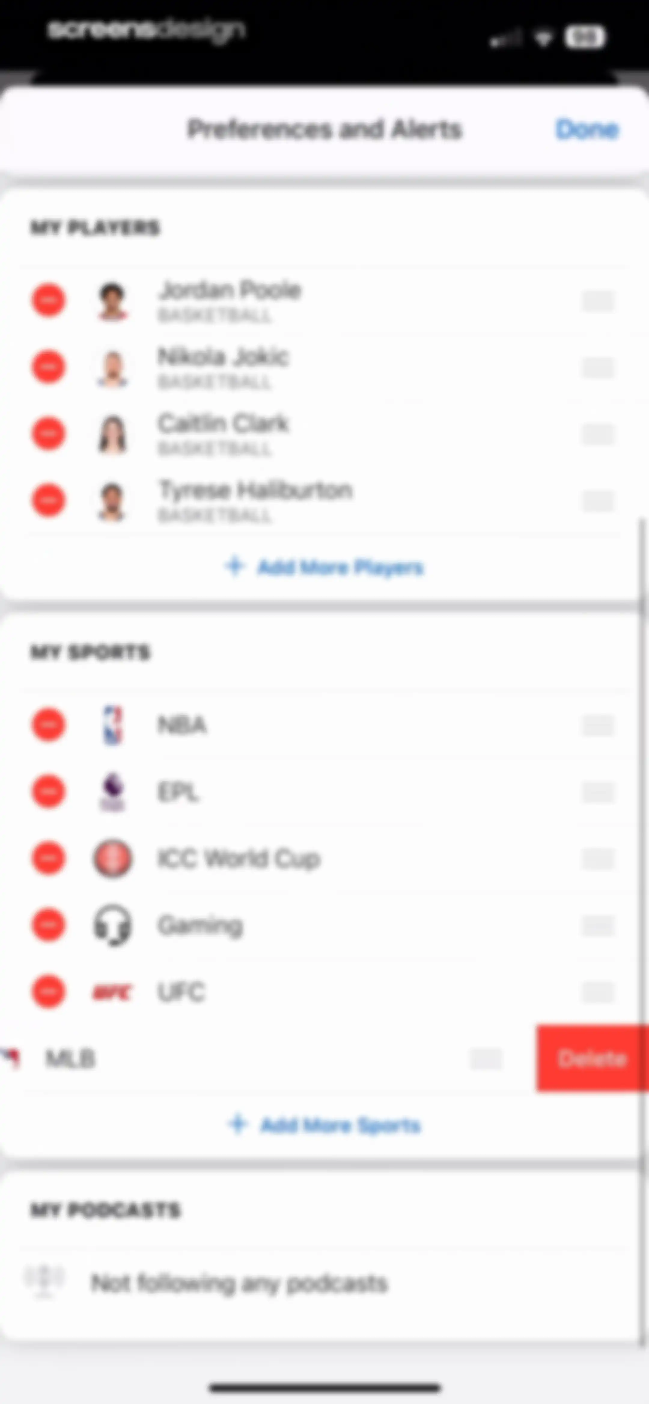 ESPN: Live Sports & Scores screen 92