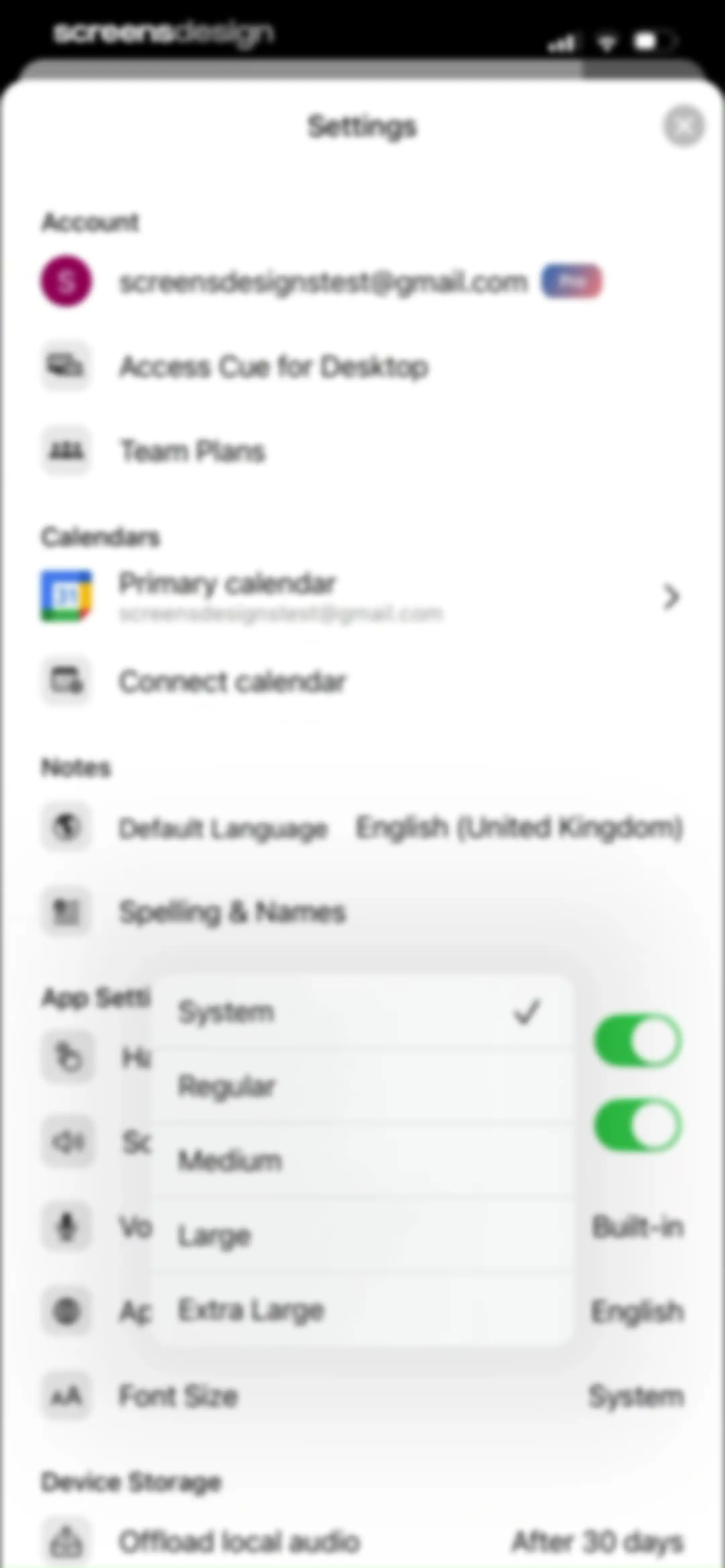 Cue: AI Note Taker & Recorder screen 102