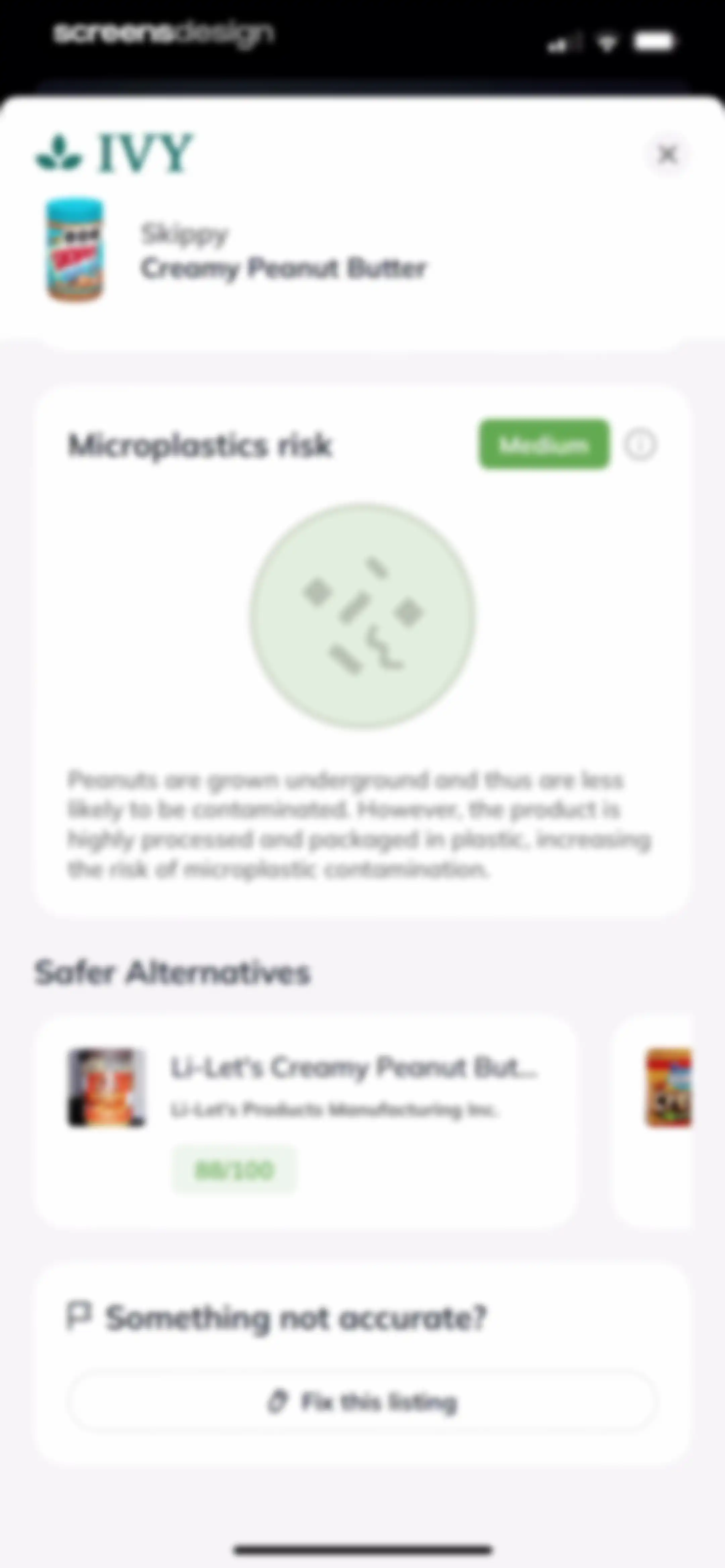 Ivy: Processed Food Scanner screen 53