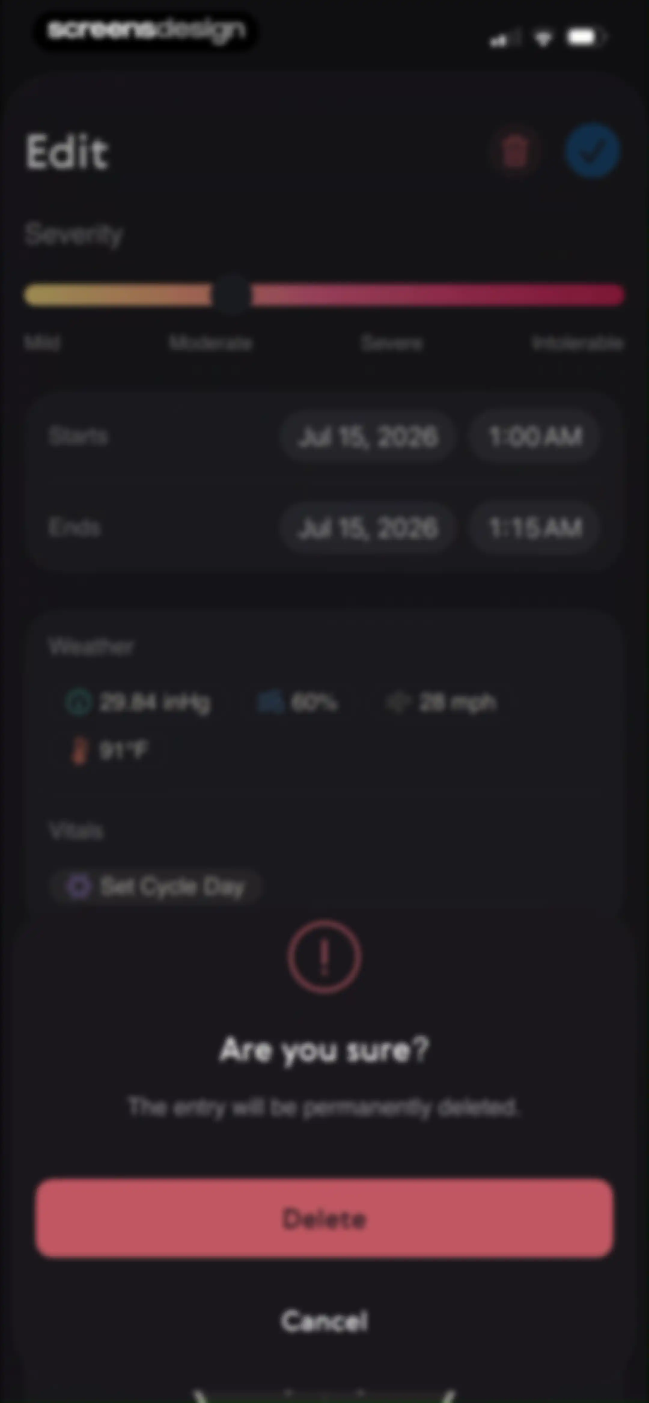 Relief - Migraine Tracker screen 69