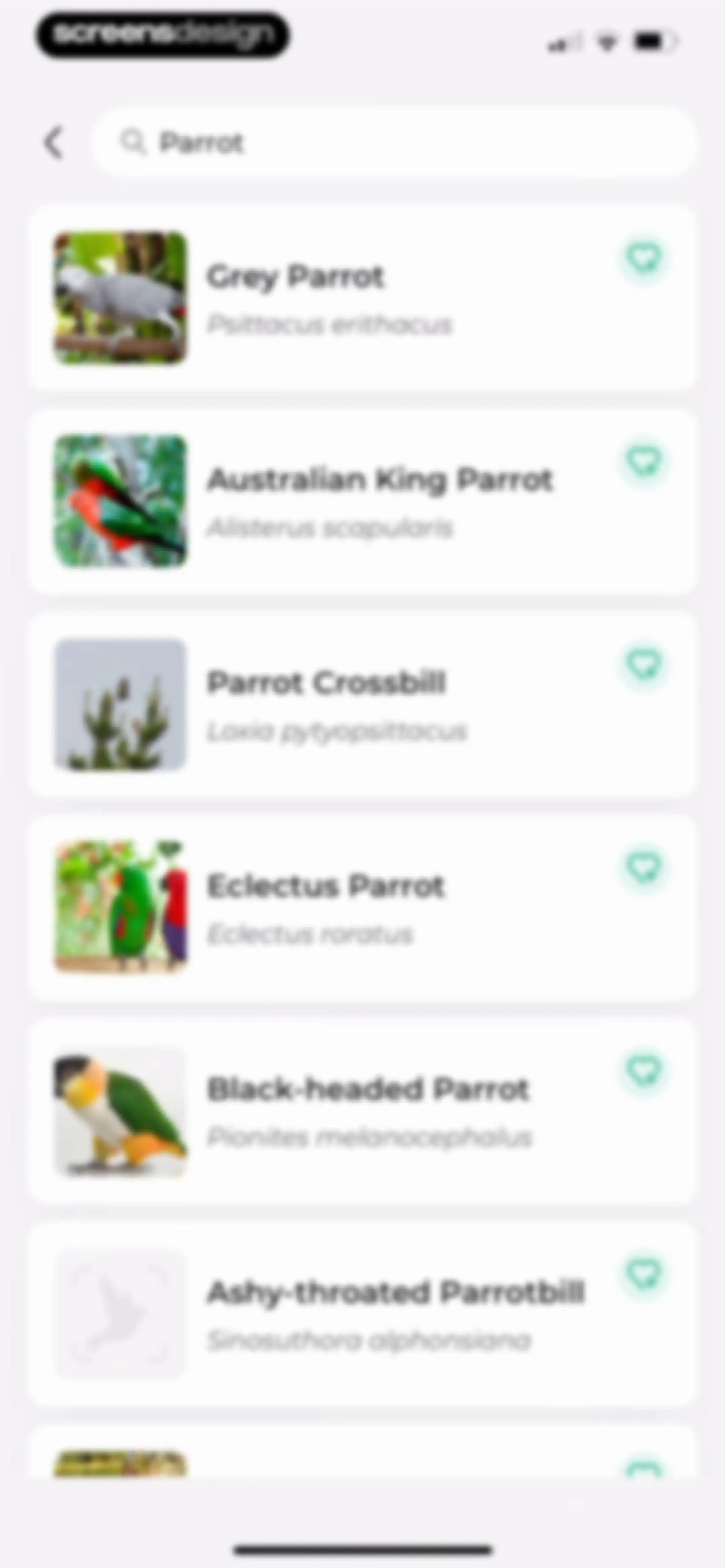 Bird Identifier: BirdScope screen 47