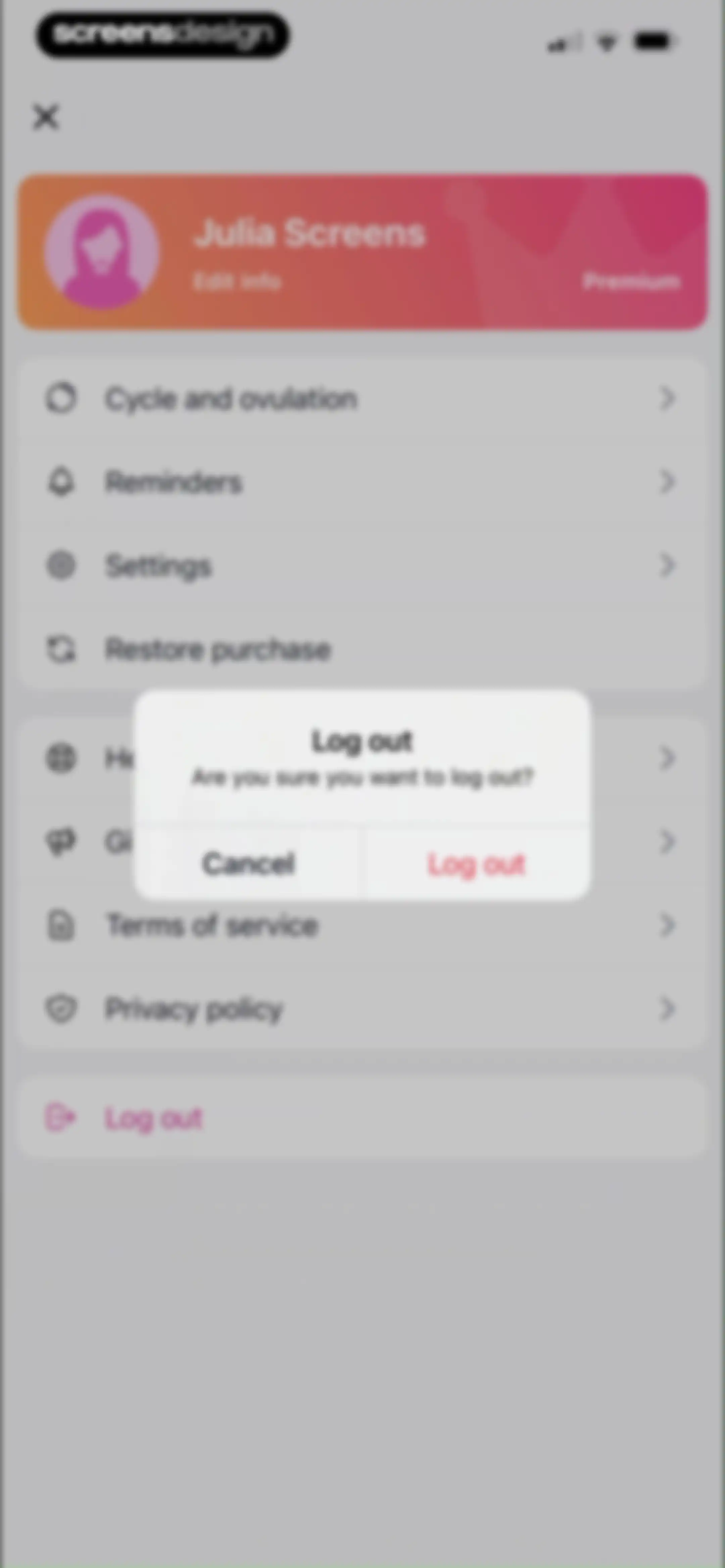 Pregmate Ovulation Tracker screen 124